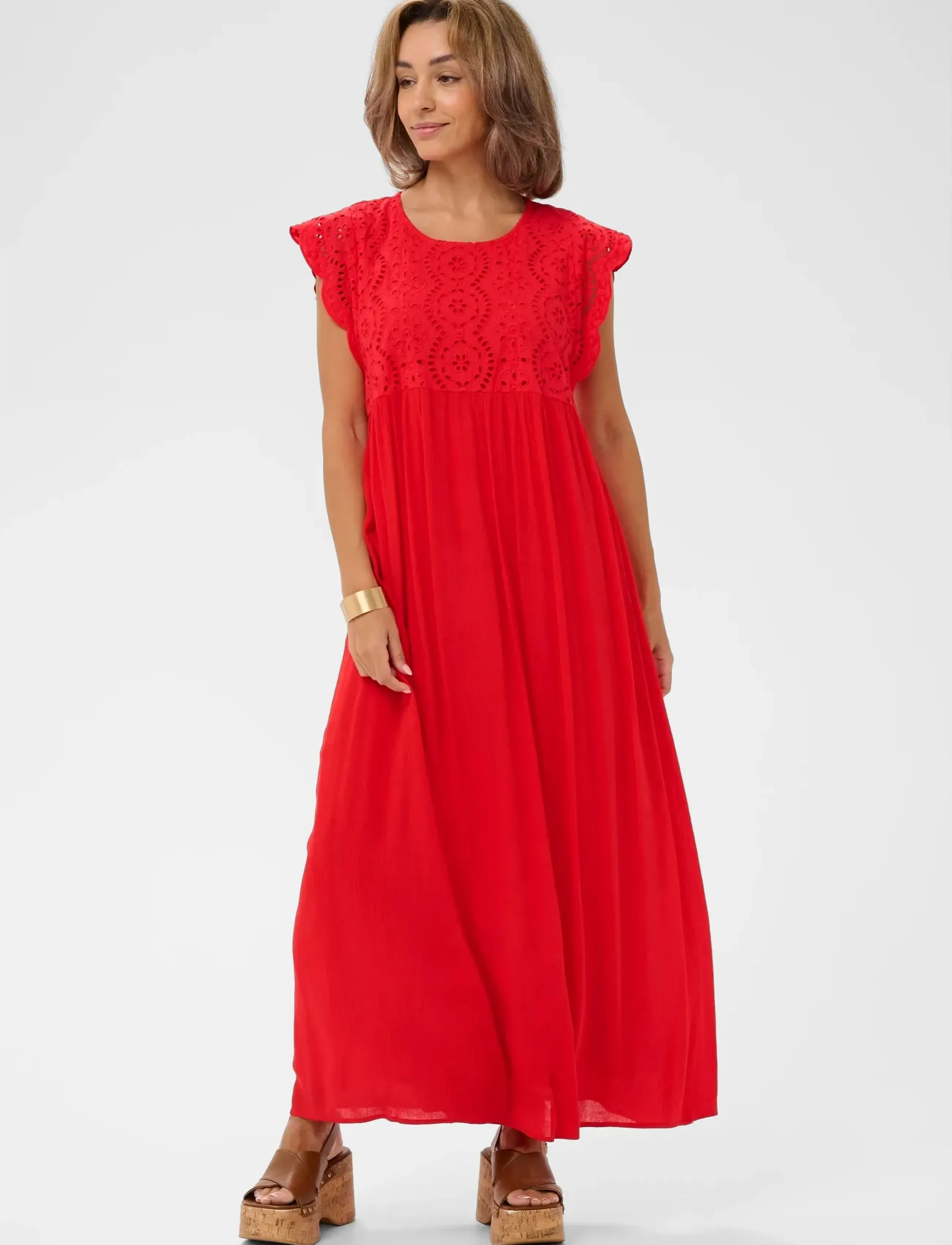 Cream Crzita Dress, 36, Dresses, Rot - Maxi Frauen