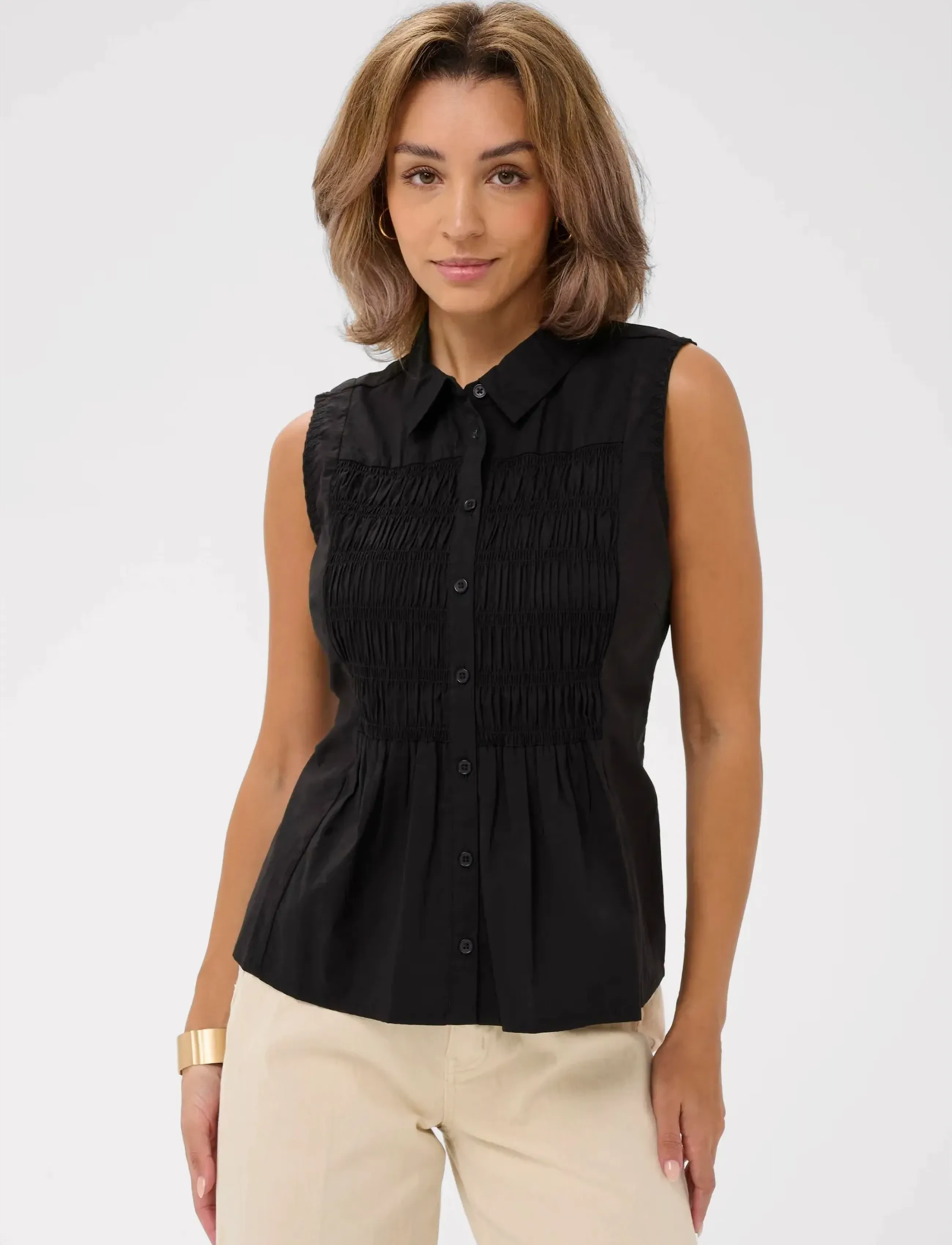 Cream Crsilje Blouse, 46, Blouses, Schwarz - Sleeveless, Frauen