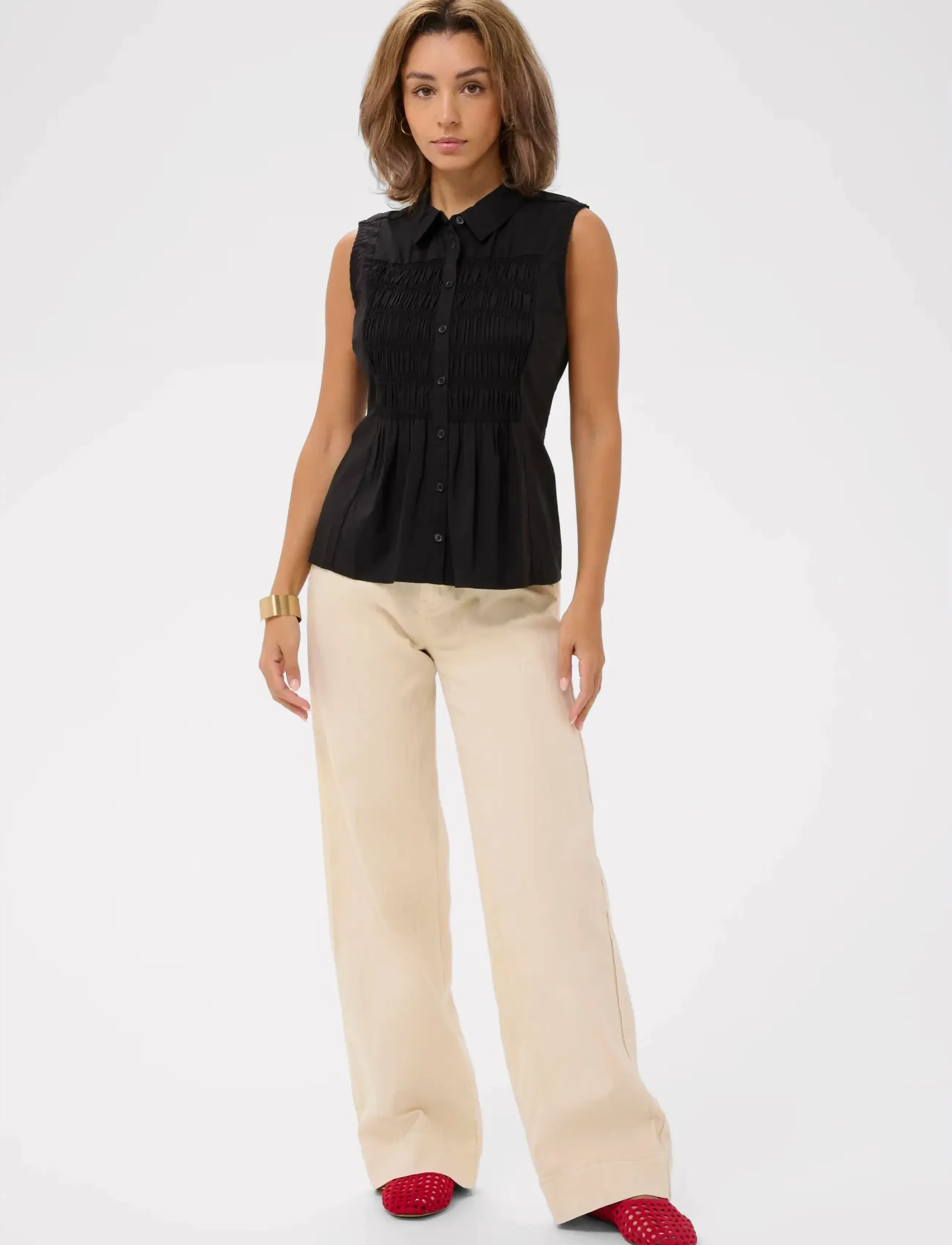 Cream - CRSilje Blouse - Ärmellose blusen - pitch black - 3