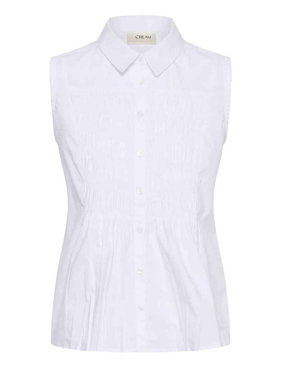 Cream - CRSilje Blouse - Ärmlösa blusar - snow white - 1