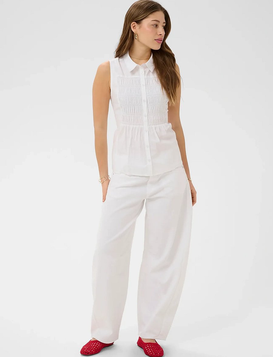 Cream - CRSilje Blouse - Ärmlösa blusar - snow white - 3