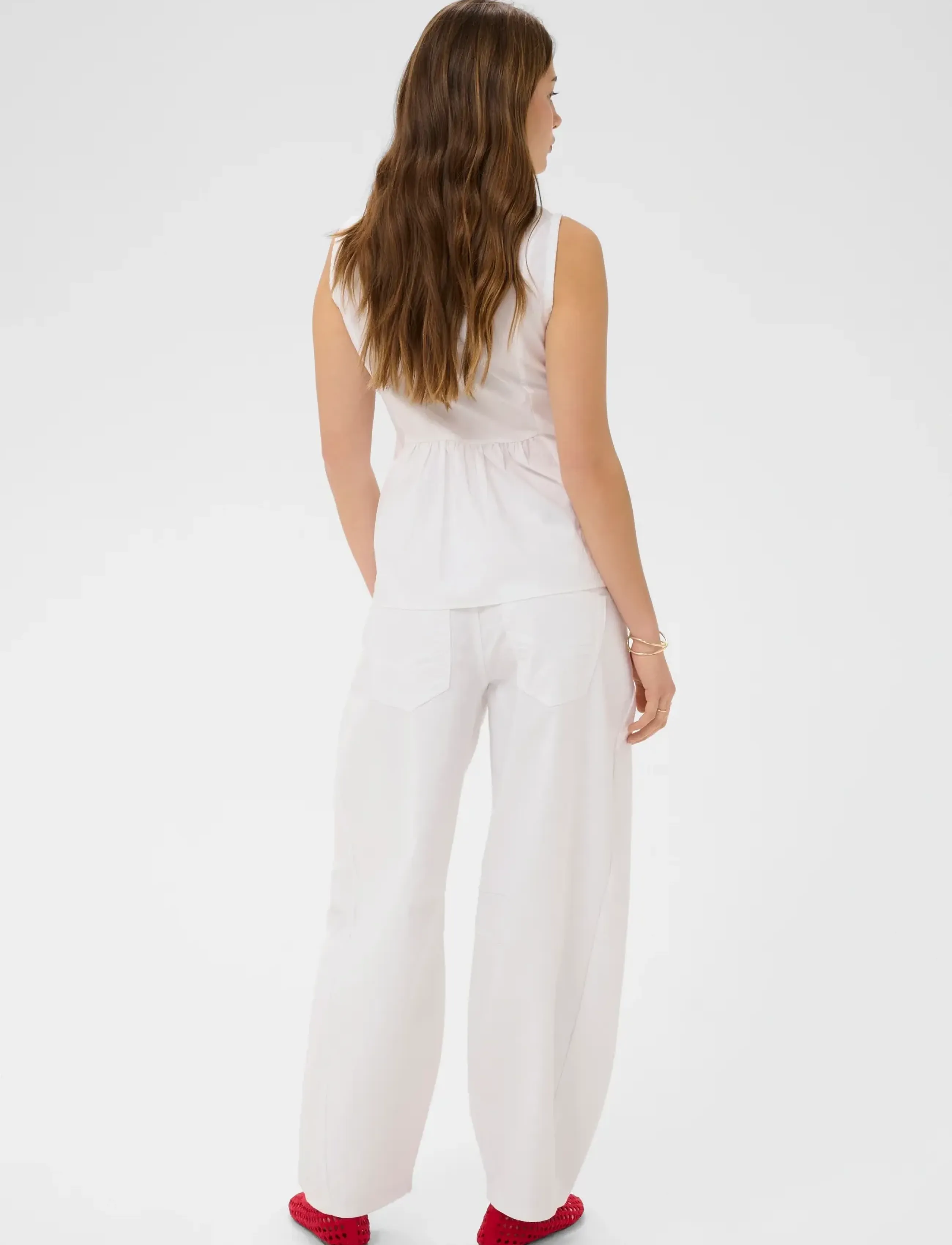 Cream - CRSilje Blouse - ermeløse bluser - snow white - 4