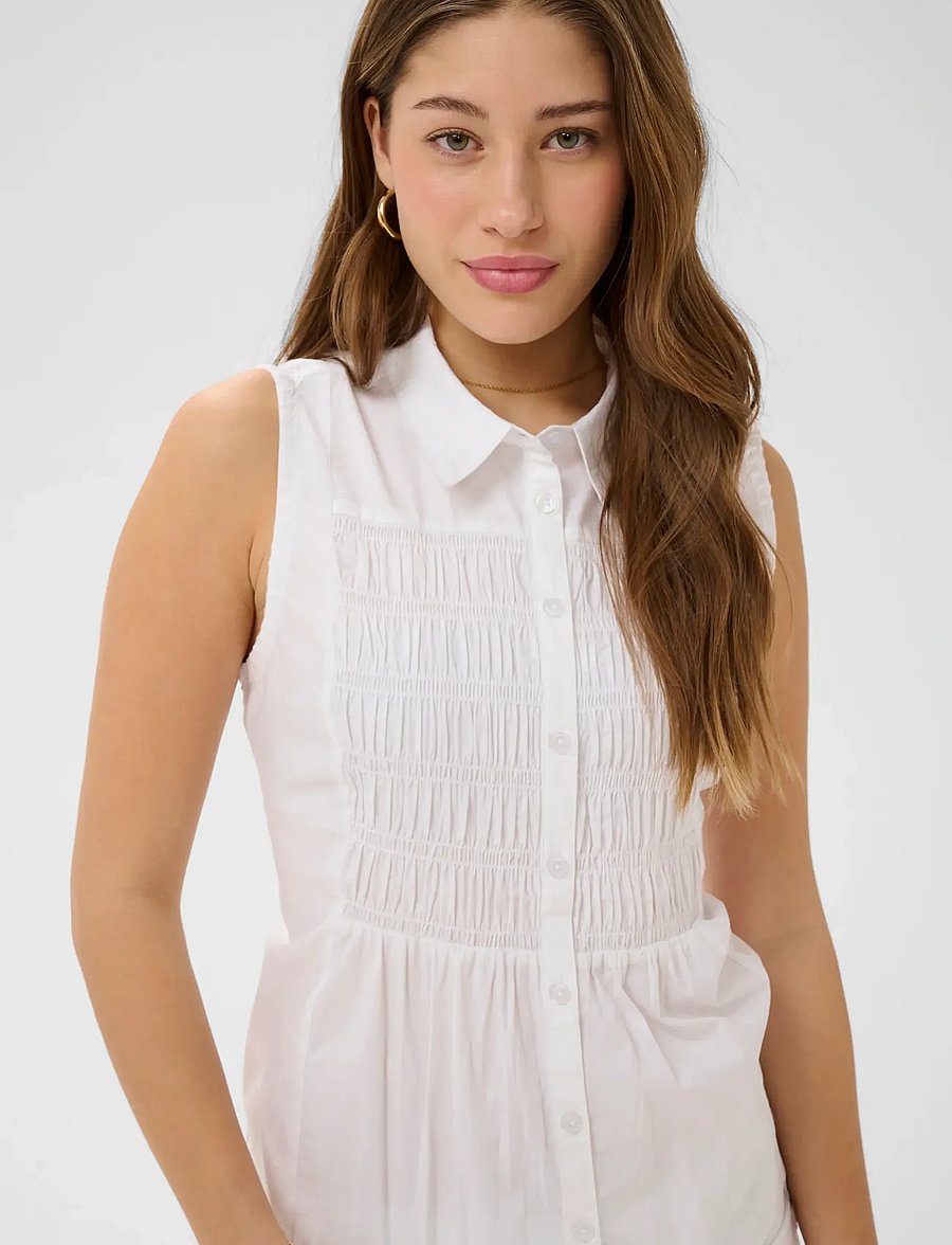 Cream - CRSilje Blouse - Ärmlösa blusar - snow white - 5