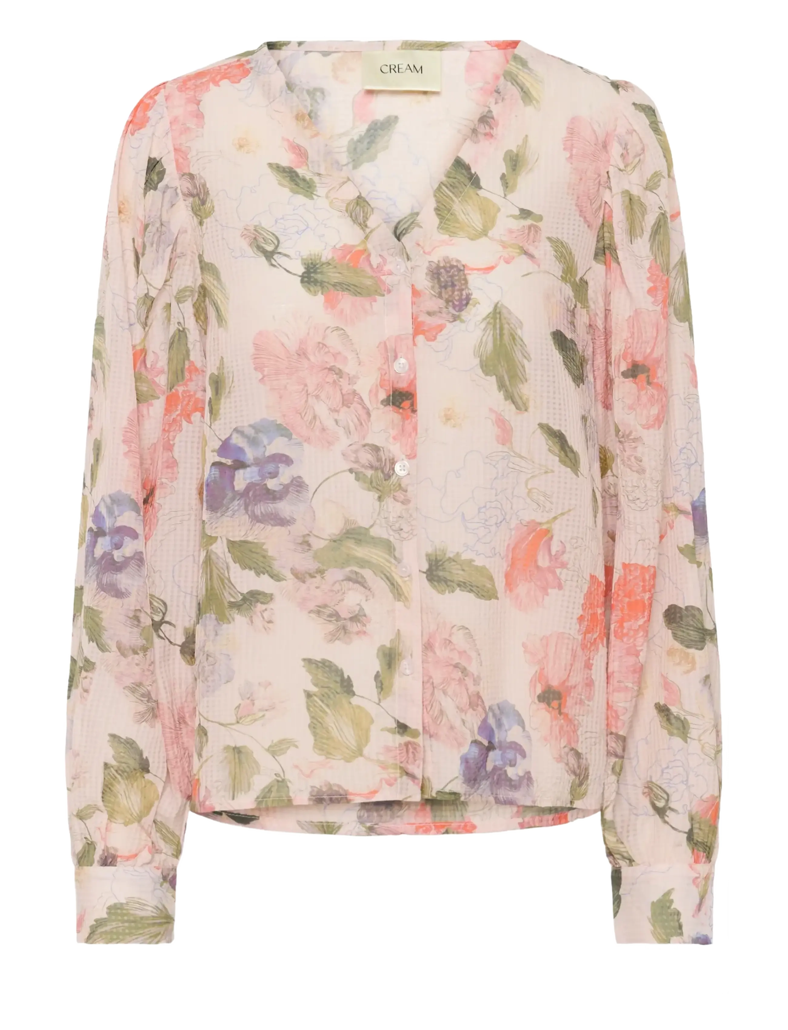 Cream CRLucia Blouse - Kläder - SEPIA ROSE FLOWER / multi
