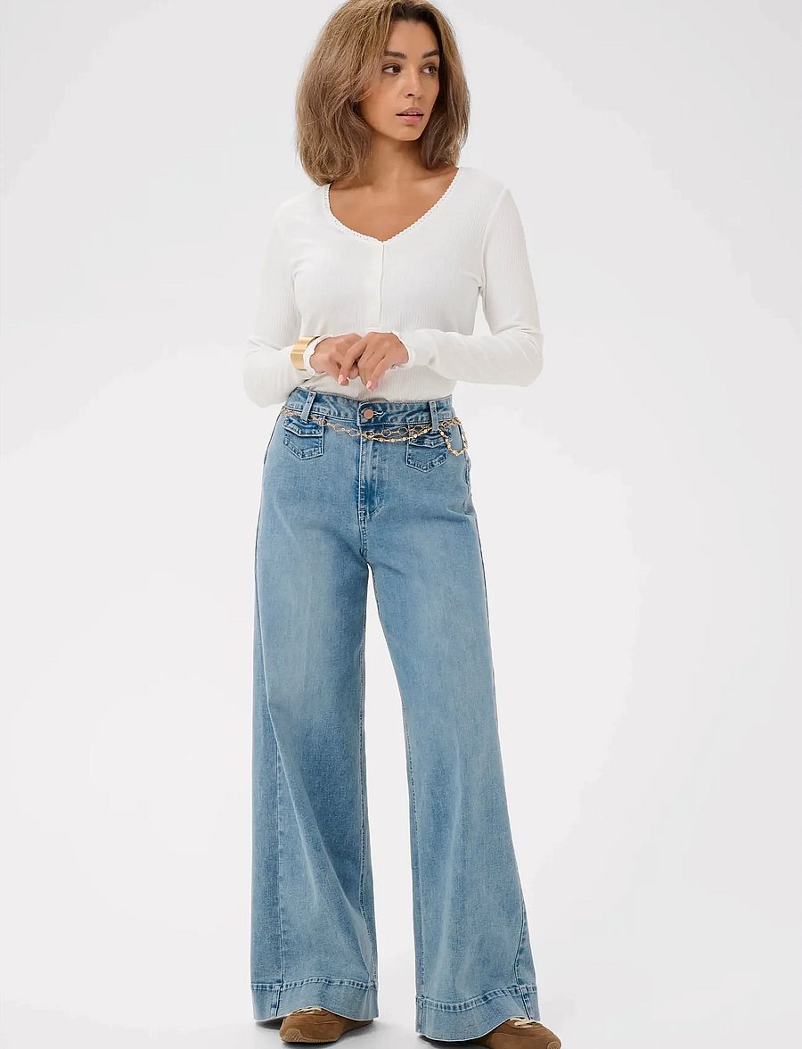 Cream - CRRita Jeans - Audrey Fit - hosen mit weitem bein - cambell medium blue denim - 3
