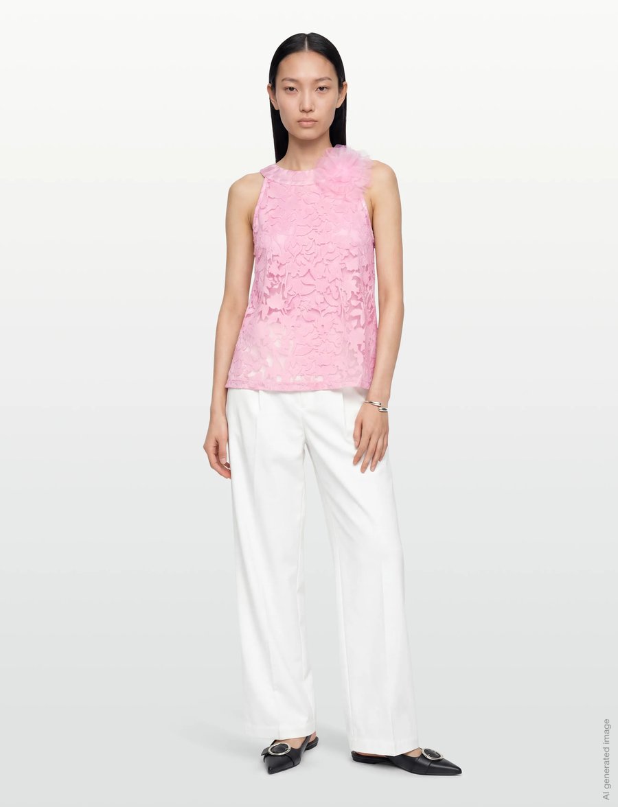 Cream - CRJessica Blouse - palaidinės be rankovių - pink nectar - 0