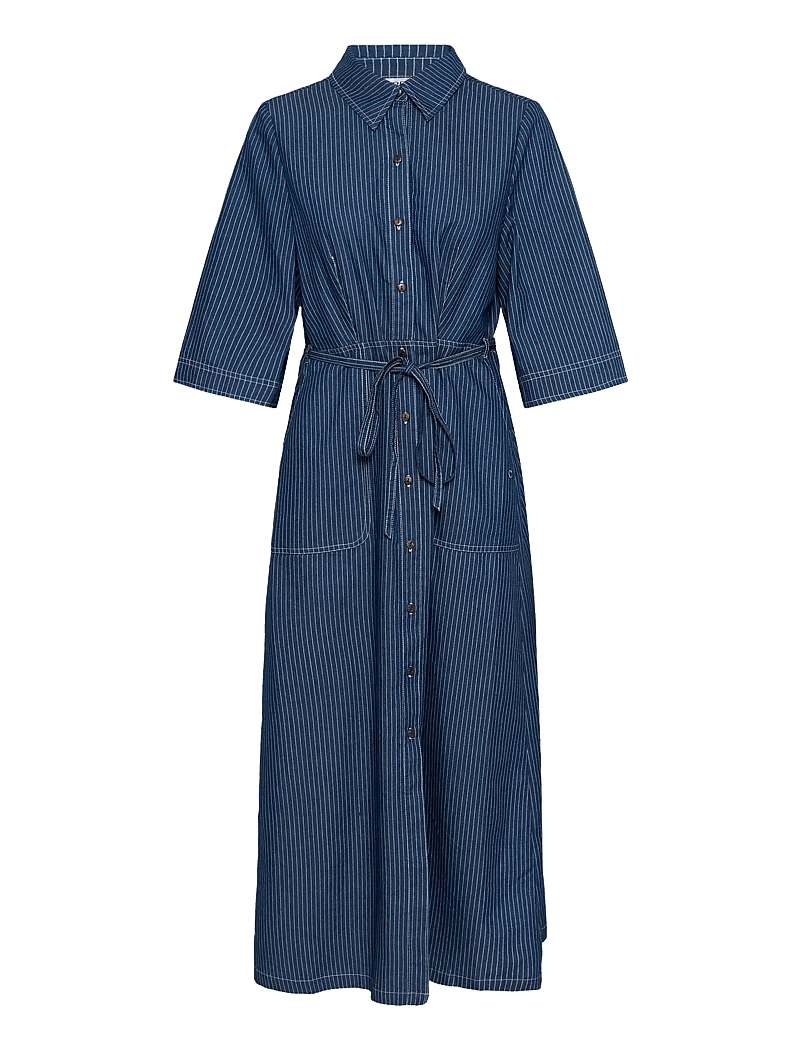 Cream - CRAgate Denim Dress - hemdkleider - rossland pinstriped denim - 1