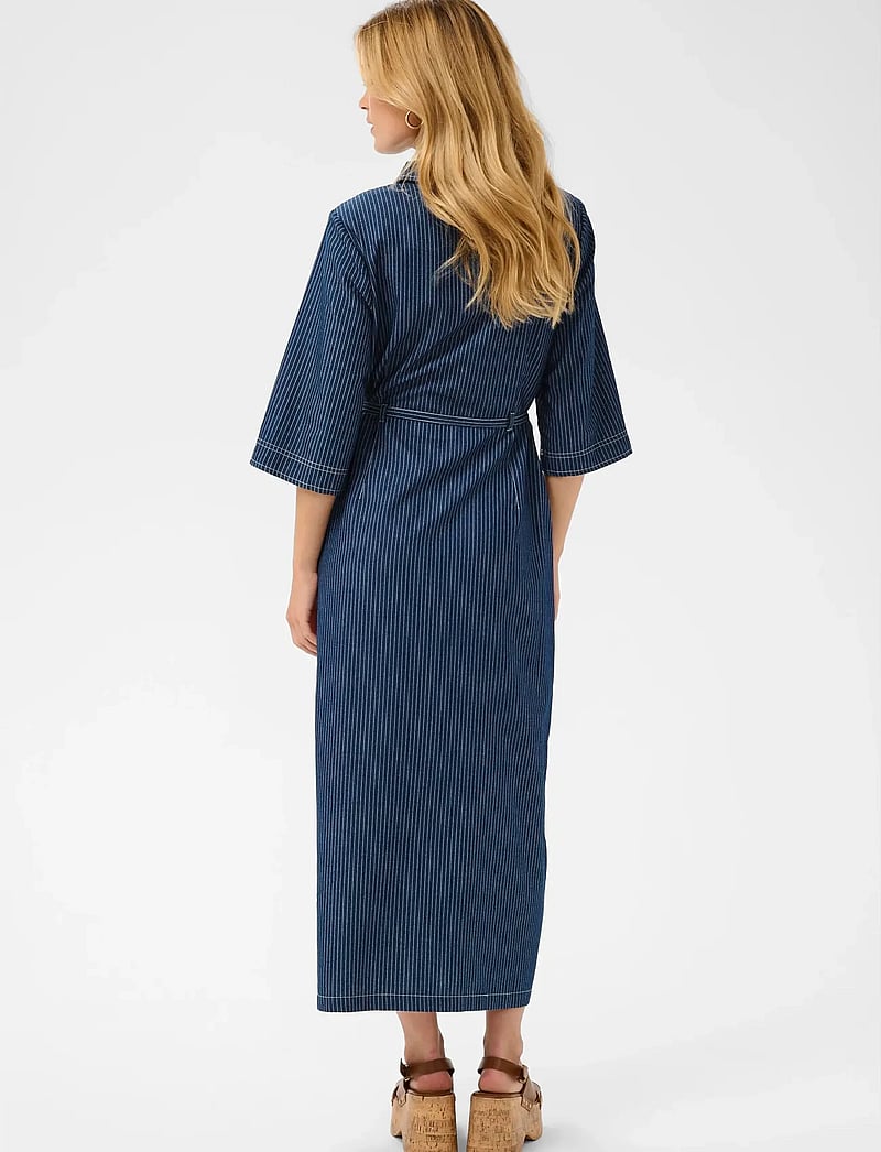 Cream - CRAgate Denim Dress - hemdkleider - rossland pinstriped denim - 3