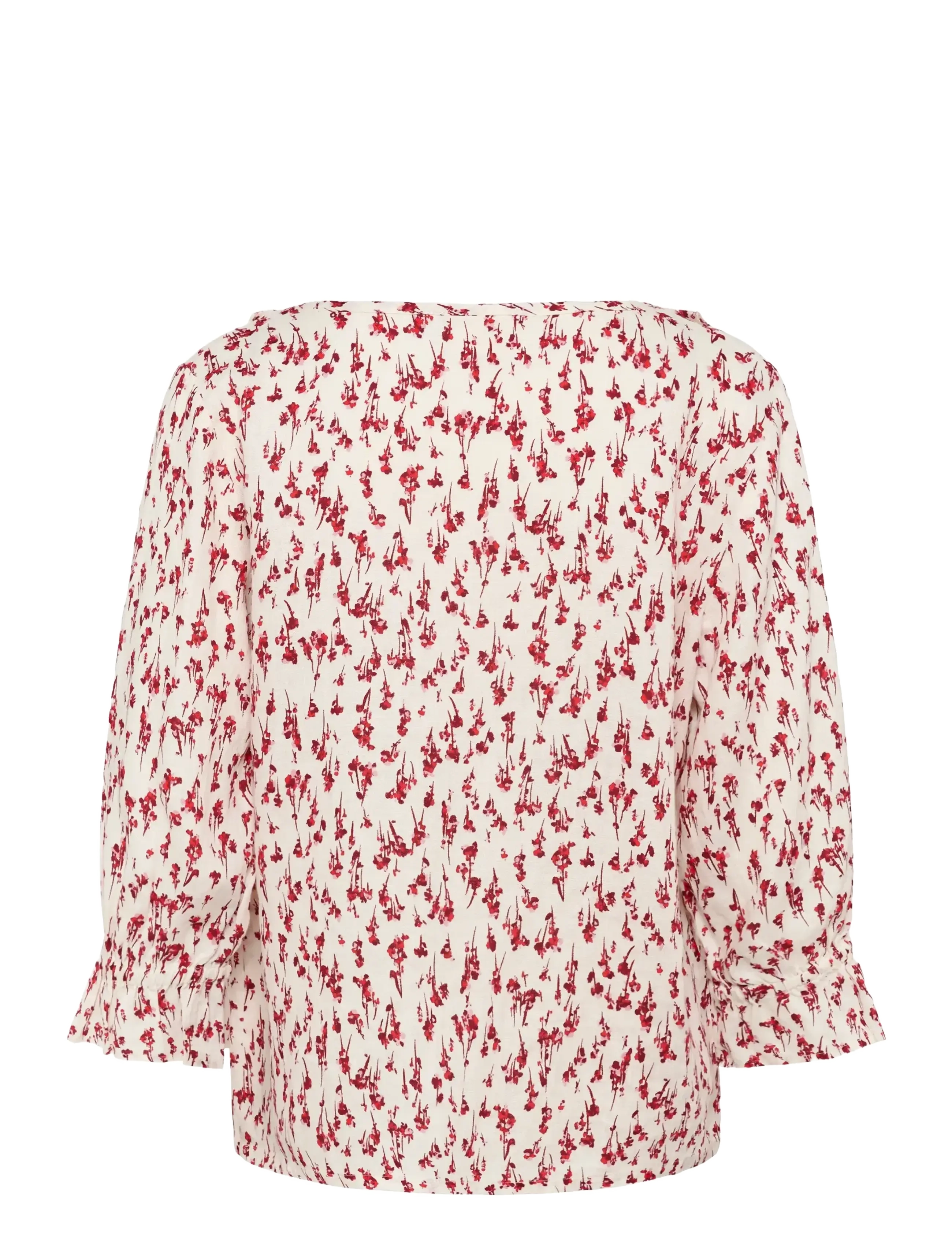 Cream CRBellis Frill Blouse - Blouses & Shirts - SMALL FLOWER PRINT / multi