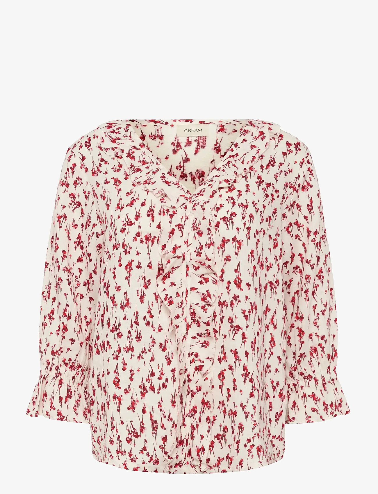 Cream - CRBellis Frill Blouse - langærmede bluser - small flower print - 2