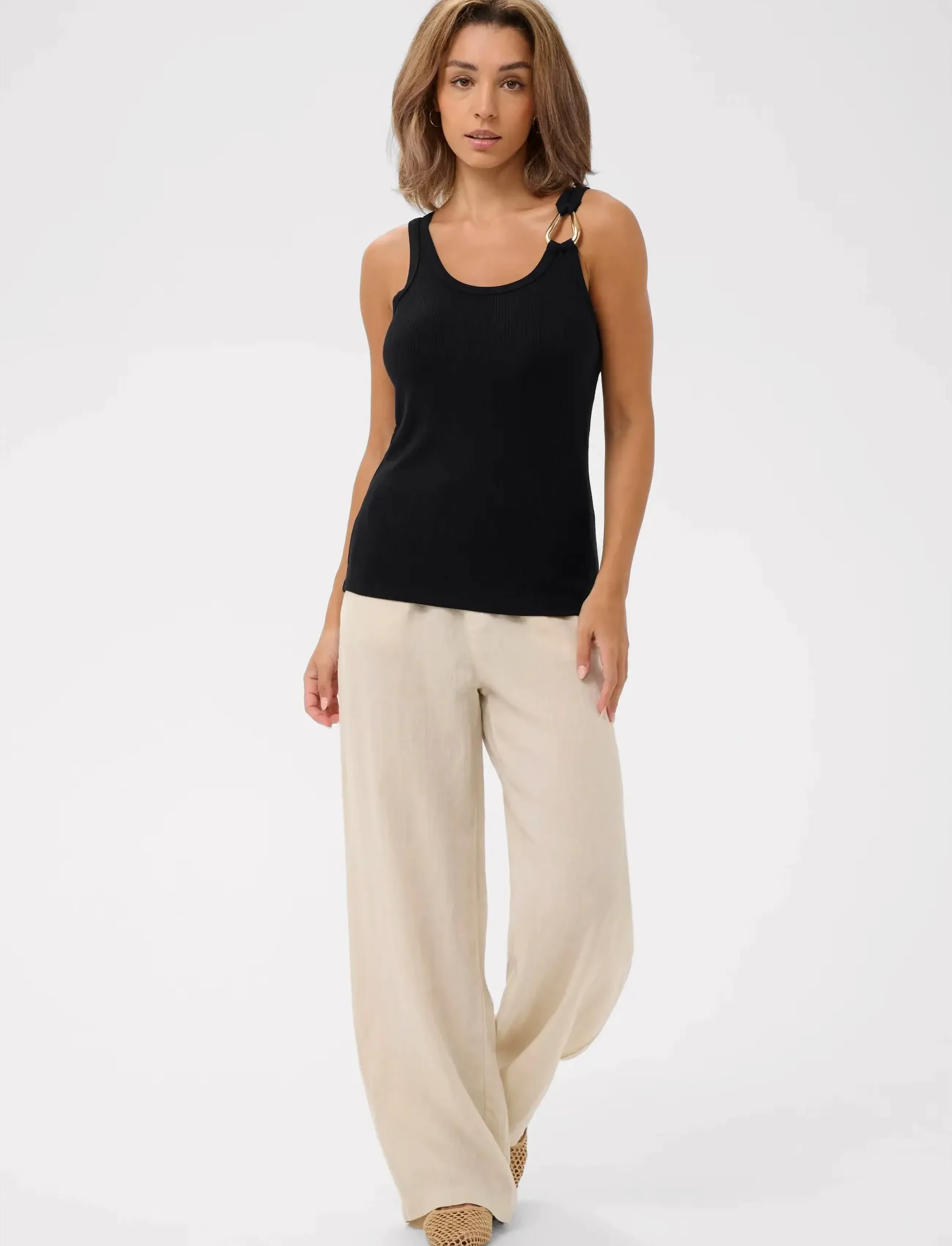 Cream - CRRibba Deco Top - Ärmellose tops - pitch black - 3
