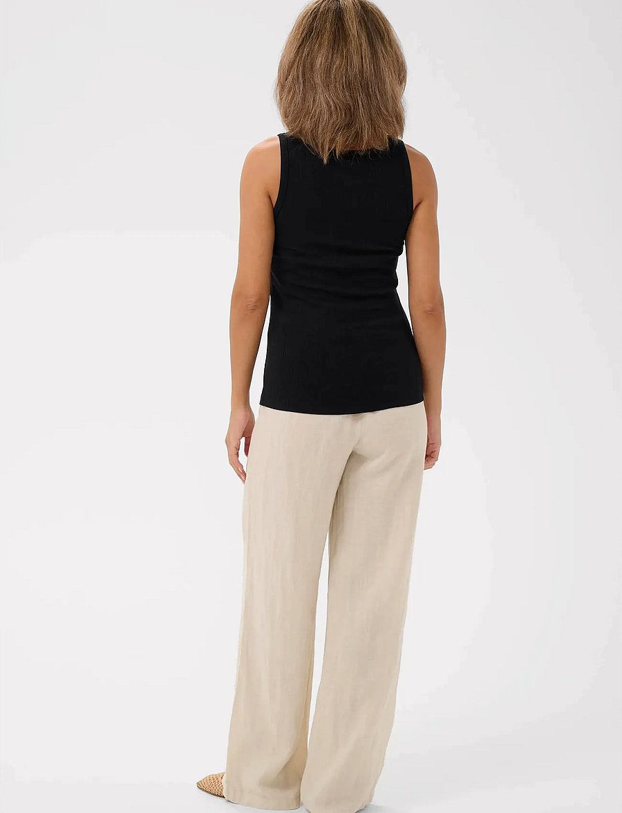Cream - CRRibba Deco Top - sleeveless tops - pitch black - 4