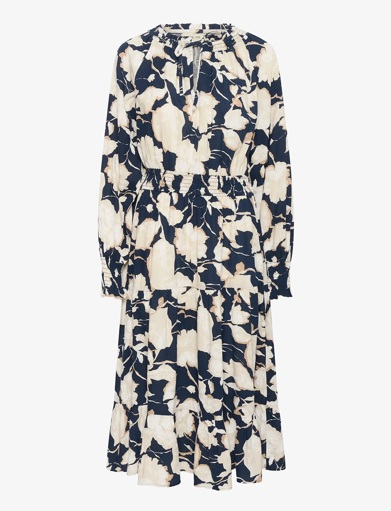 Cream - CRLucca Long Dress - navy flower print - 0