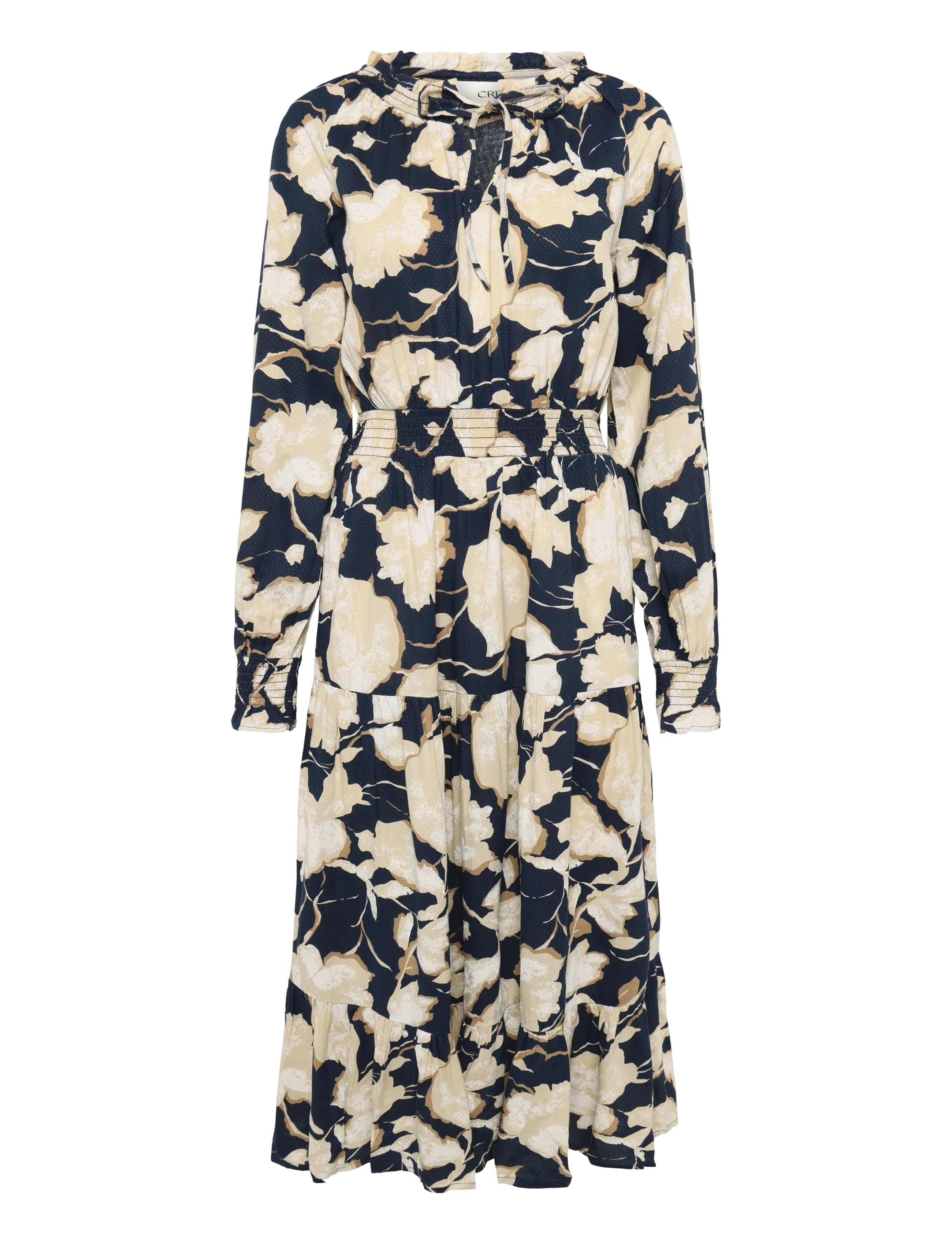 Cream CRLucca Long Dress - Kjoler - NAVY FLOWER PRINT / navy
