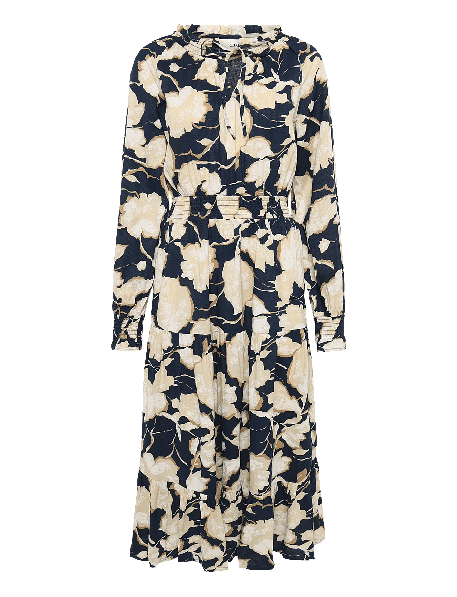 Cream - CRLucca Long Dress - maxi dresses - navy flower print - 0