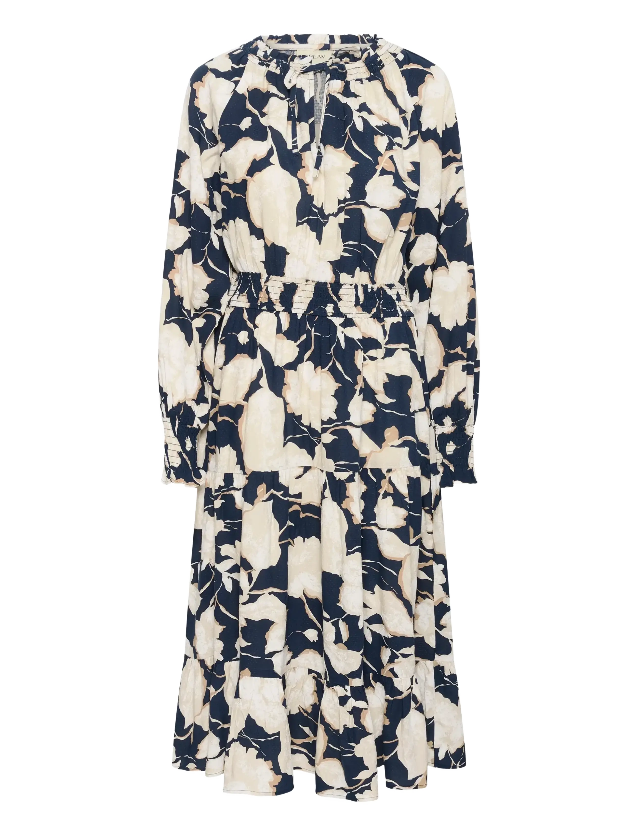 Cream CRLucca Long Dress - Maxikleider - NAVY FLOWER PRINT / navy