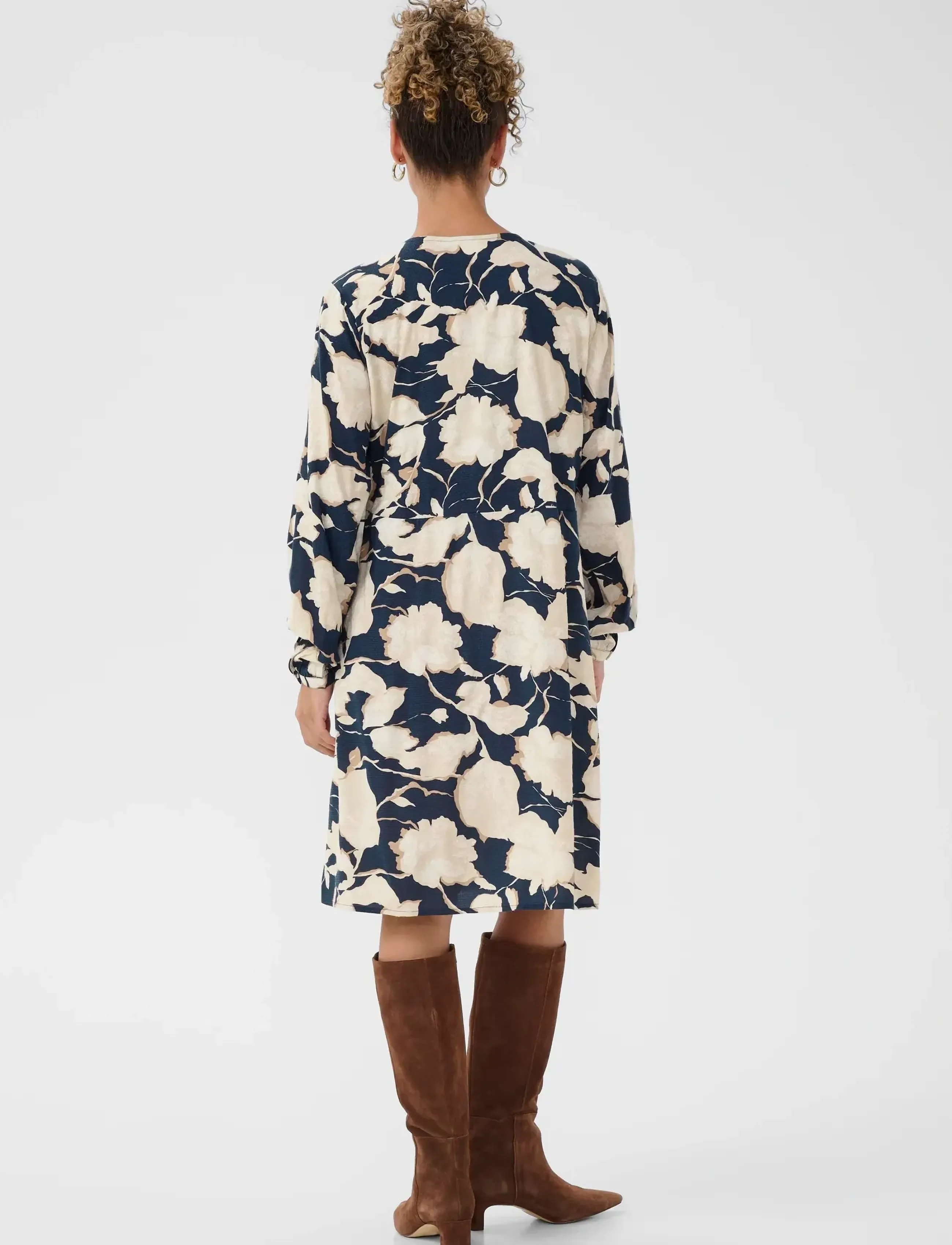 Cream - CRLucca Dress - wrap dresses - navy flower print - 4
