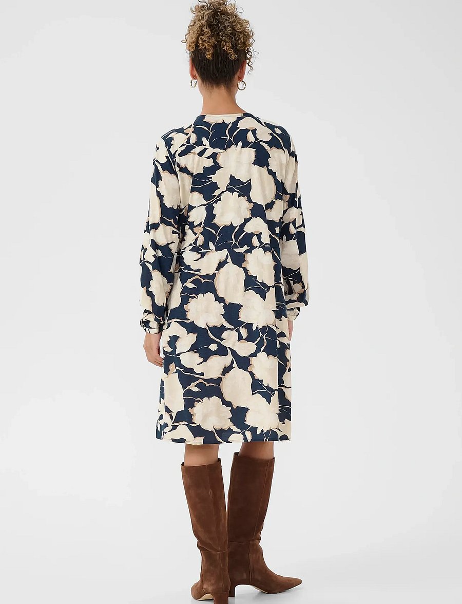 Cream - CRLucca Dress - wrap dresses - navy flower print - 4