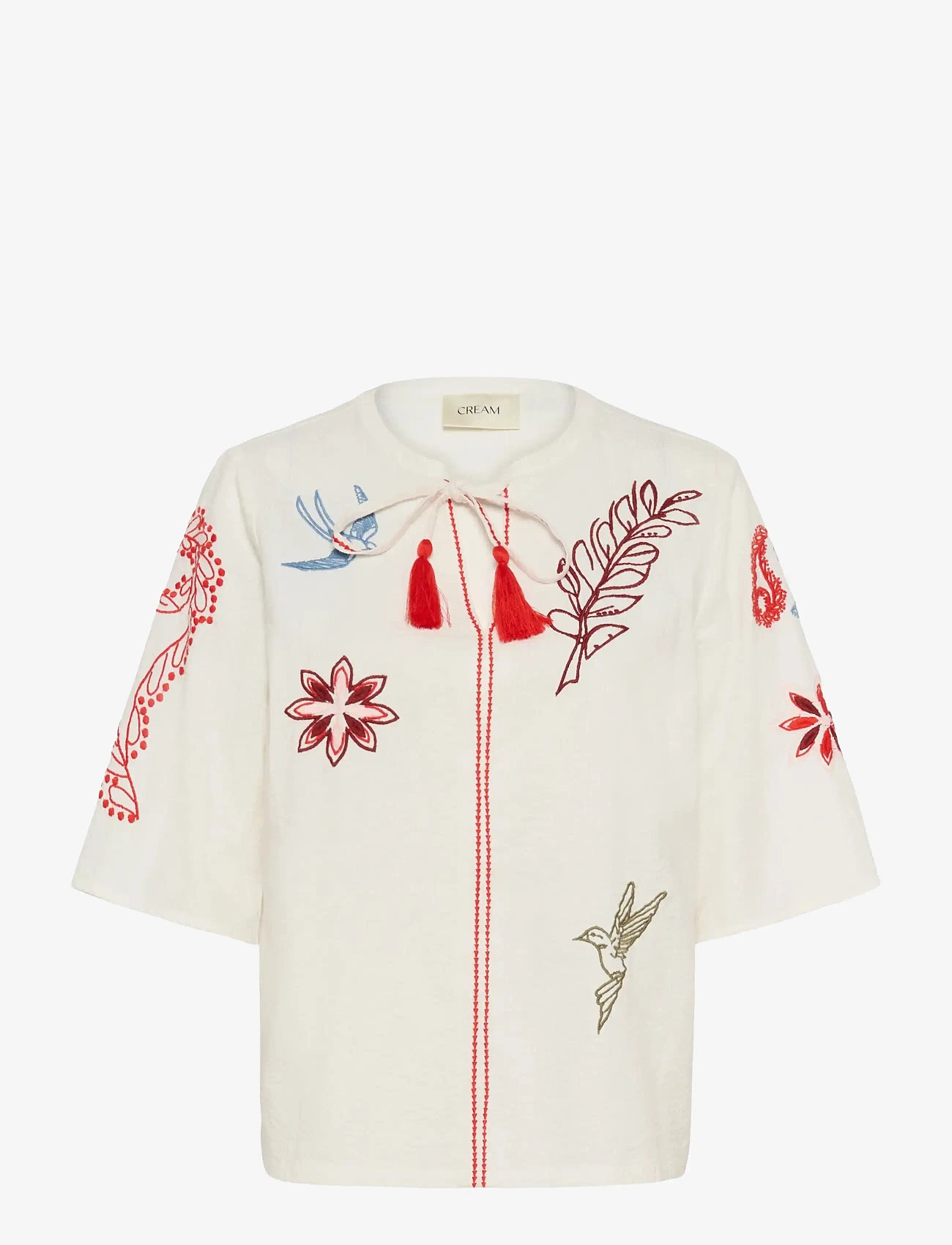 Cream - CRRosetta Blouse - kortærmede bluser - whisper white - 1