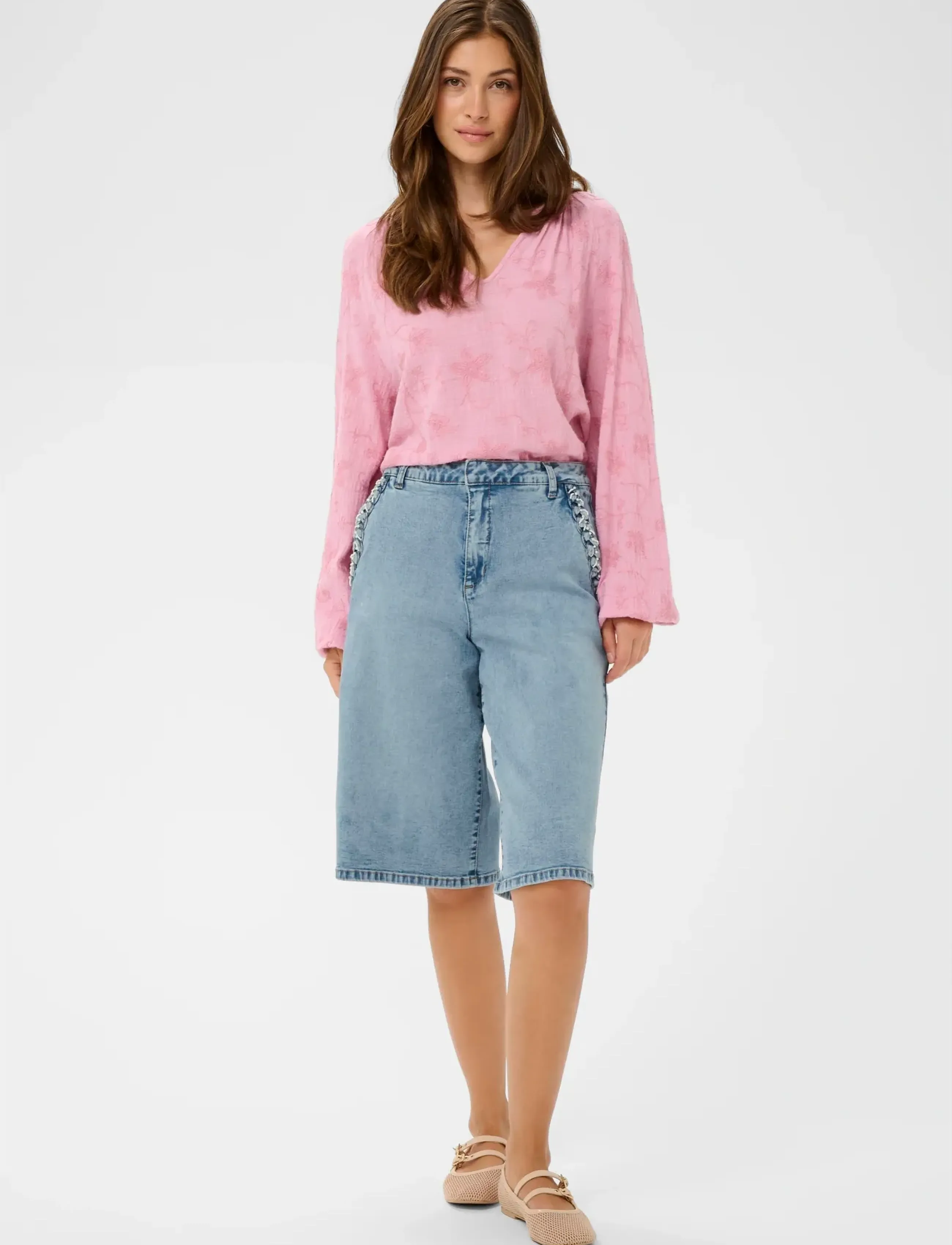 Cream - CRVisti Bermuda Shorts - lühikesed teksapüksid - duncan medium blue denim - 3