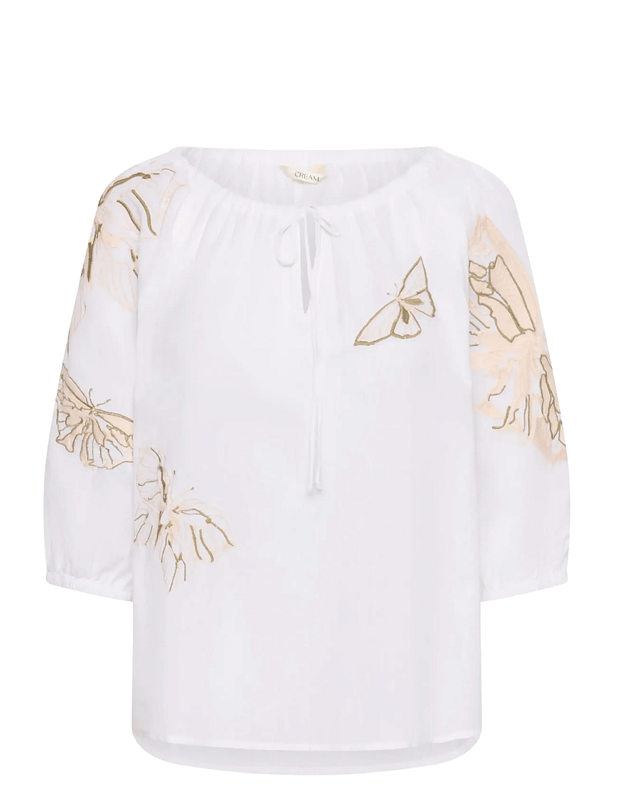 Cream - CRBrianna Blouse - langærmede bluser - snow white - 1