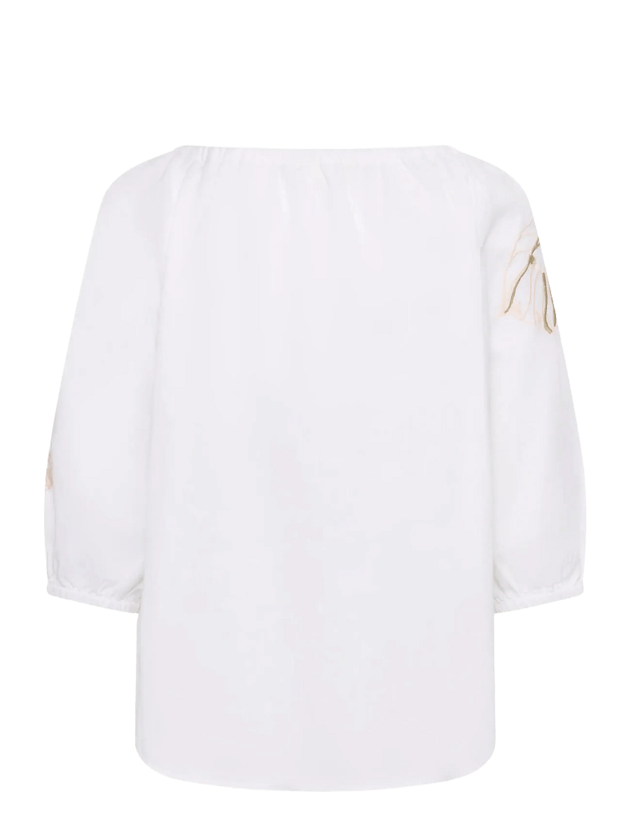 Cream - CRBrianna Blouse - langærmede bluser - snow white - 2
