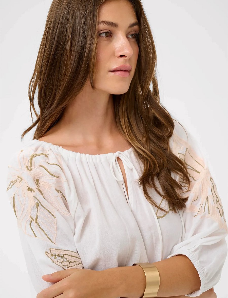 Cream - CRBrianna Blouse - langærmede bluser - snow white - 5