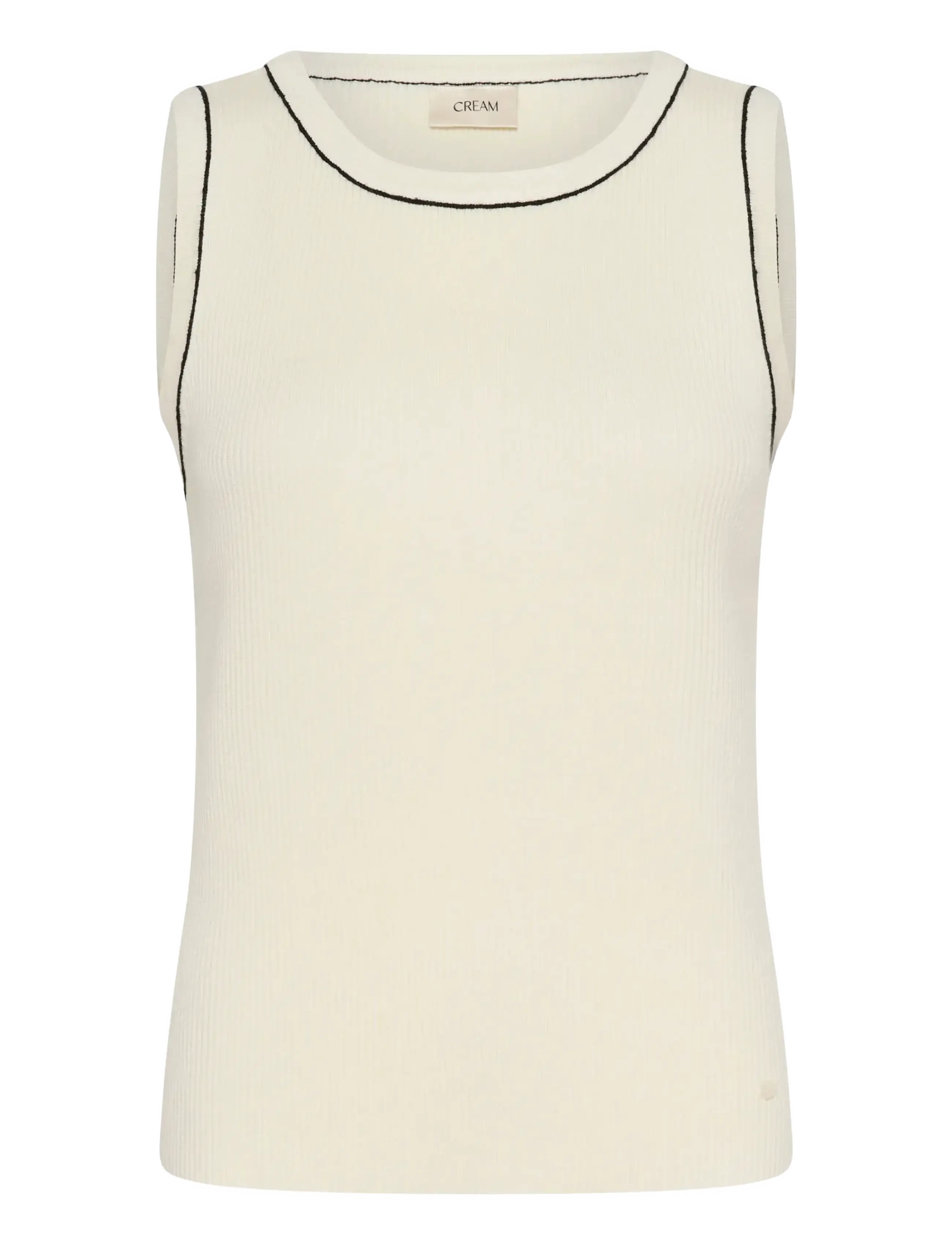 Cream CRVillea Knit Top - Plus Size - WHISPER WHITE / cream