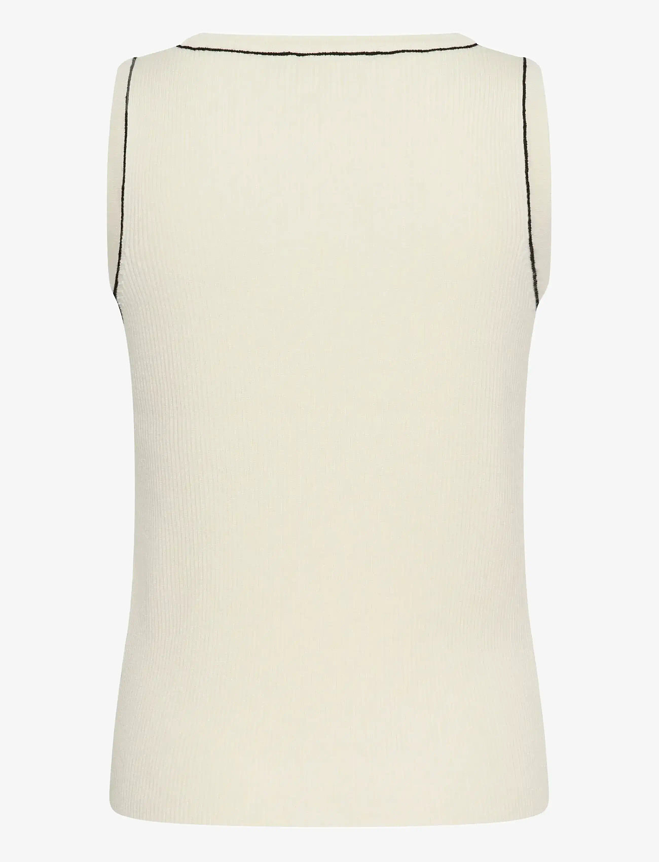 Cream - CRVillea Knit Top - topid ja varrukateta alussärgid - whisper white - 2