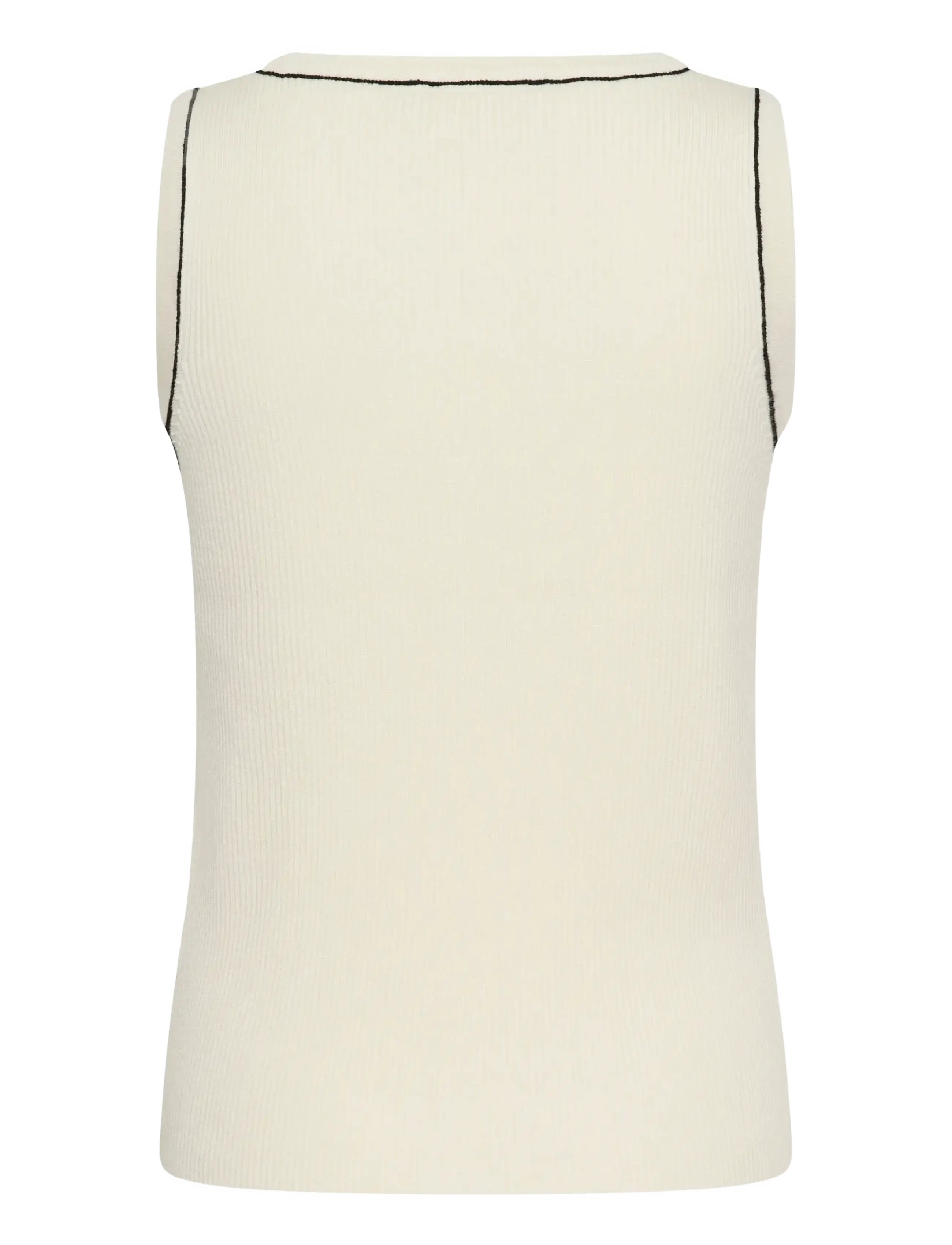 Cream - CRVillea Knit Top - sleeveless tops - whisper white - 2