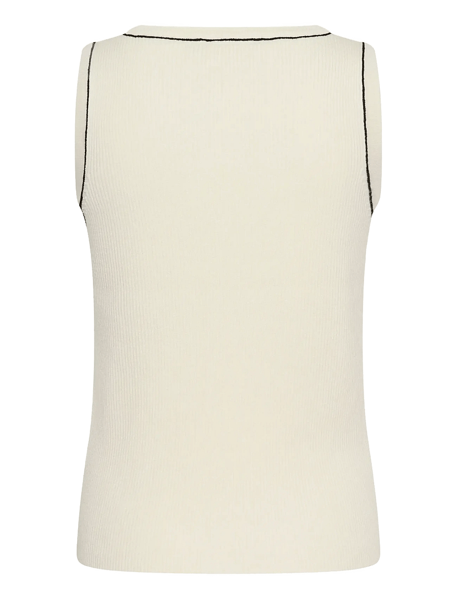 Cream - CRVillea Knit Top - Ärmellose tops - whisper white - 2