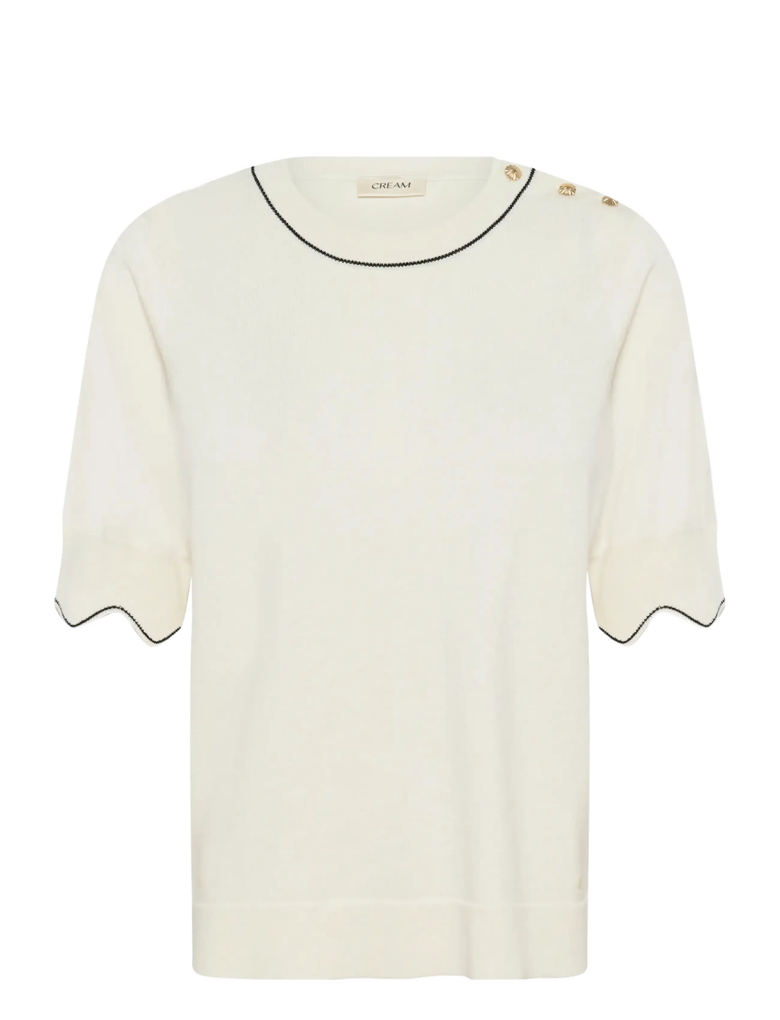 Cream CRVillea Knit Blouse - Bluser - WHISPER WHITE / cream