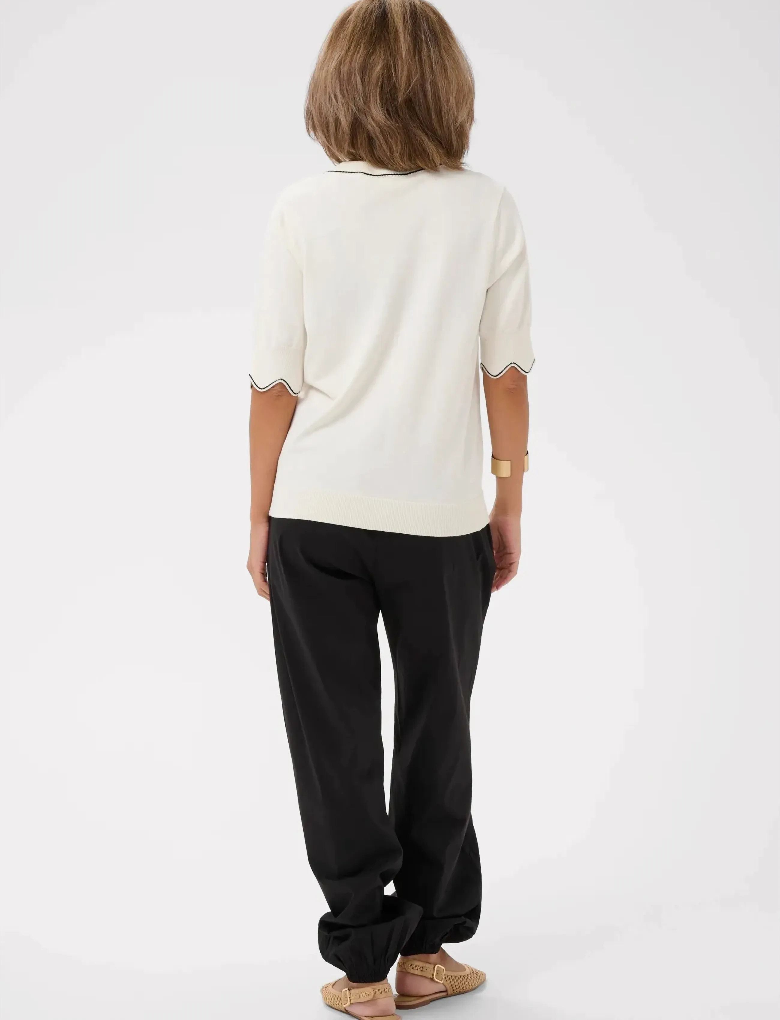 Cream - CRVillea Knit Blouse - whisper white - 4