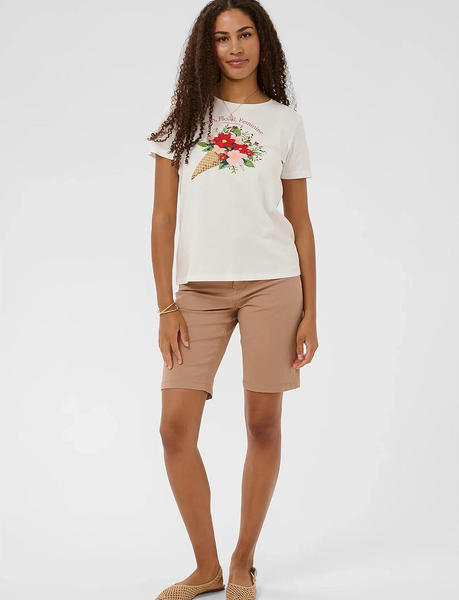 Cream - CRJoliy T-Shirt - t-shirts - red bouquet cone - 3