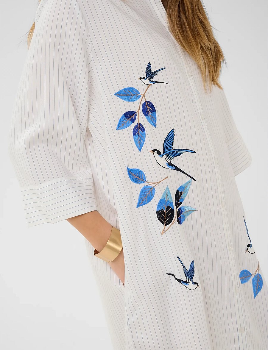 Cream - CRSilje Shirt Dress - hemdkleider - white blue stripe - 5