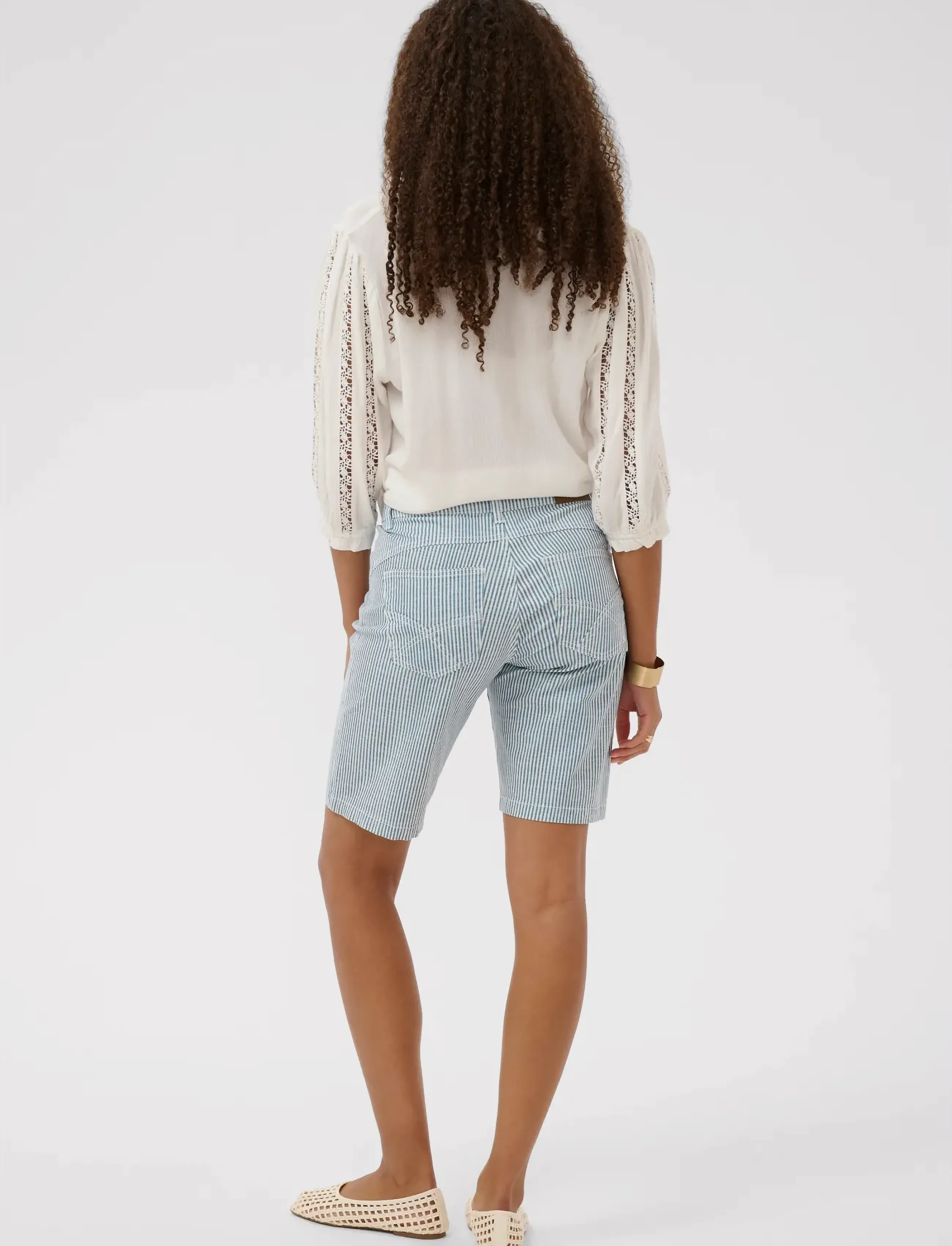 Cream - CRBerta Twill Shorts - Coco Fit - casual korte broeken - horizon blue milkboy - 4