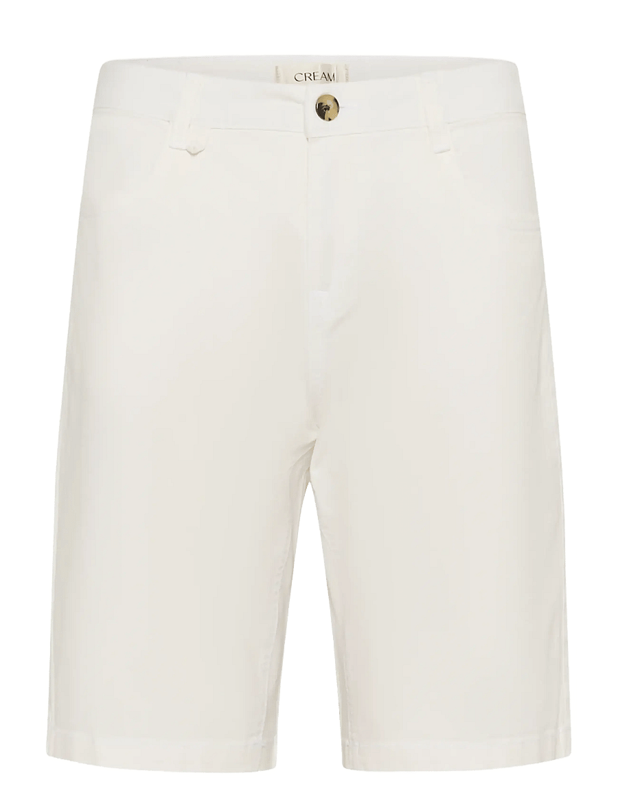 Cream - CRBerta Twill Shorts - Coco Fit - casual korte broeken - snow white - 1