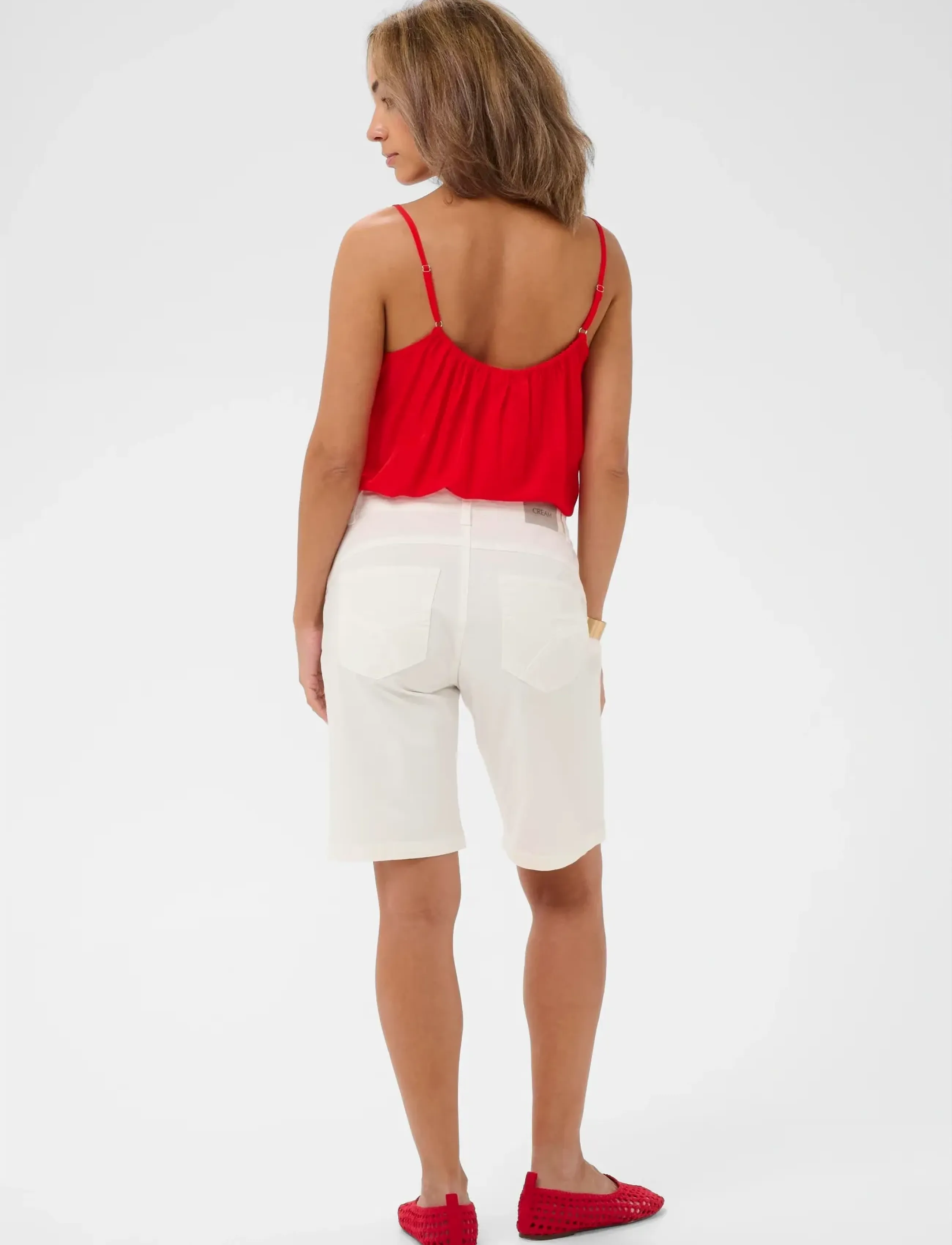 Cream - CRBerta Twill Shorts - Coco Fit - die niedrigsten preise - snow white - 4