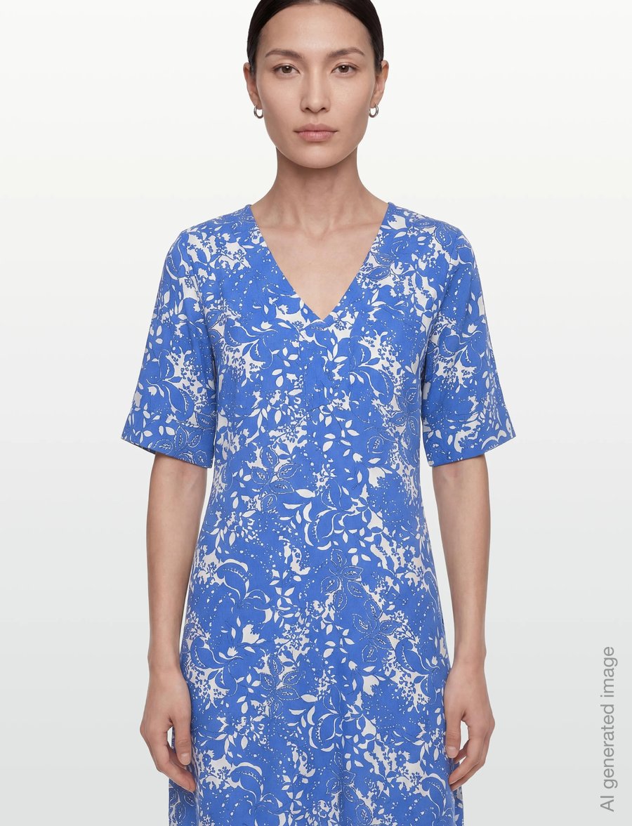 Cream - CRTiah Dress - sommarklänningar - blue toile - 3