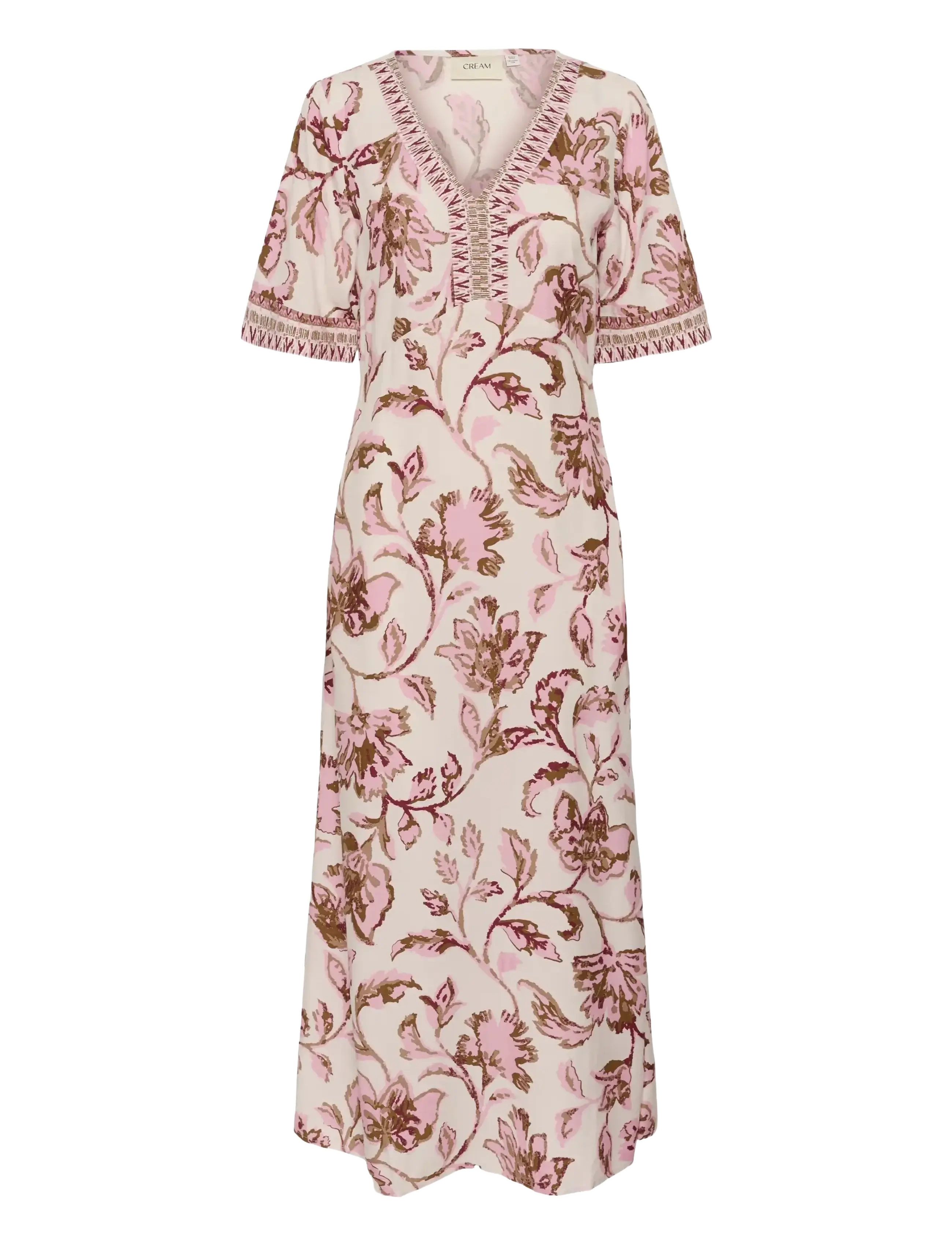 Cream CRTiah Dress - Kleidid - PINK FLOWER / pink/rose