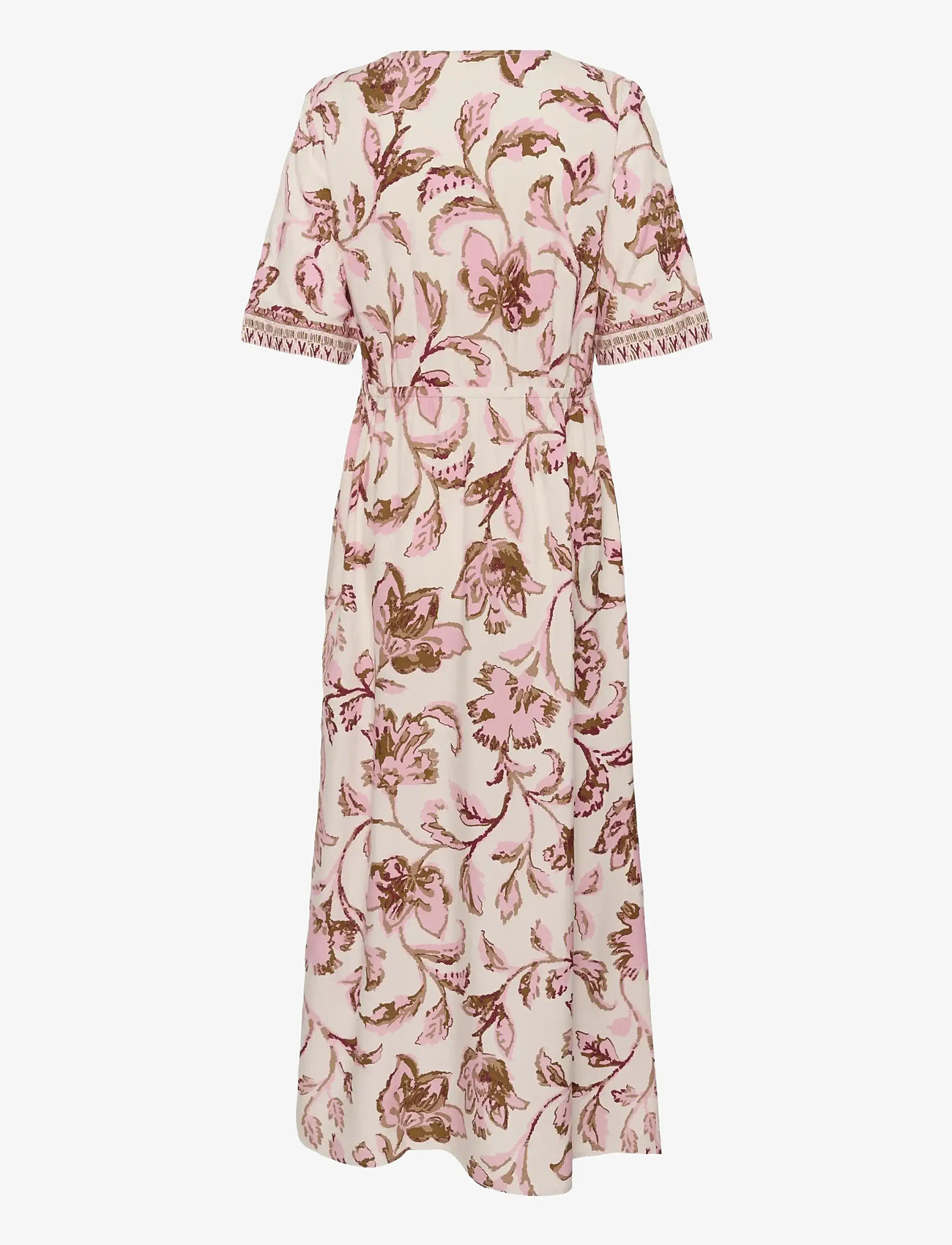 Cream - CRTiah Dress - sommerkleider - pink flower - 2