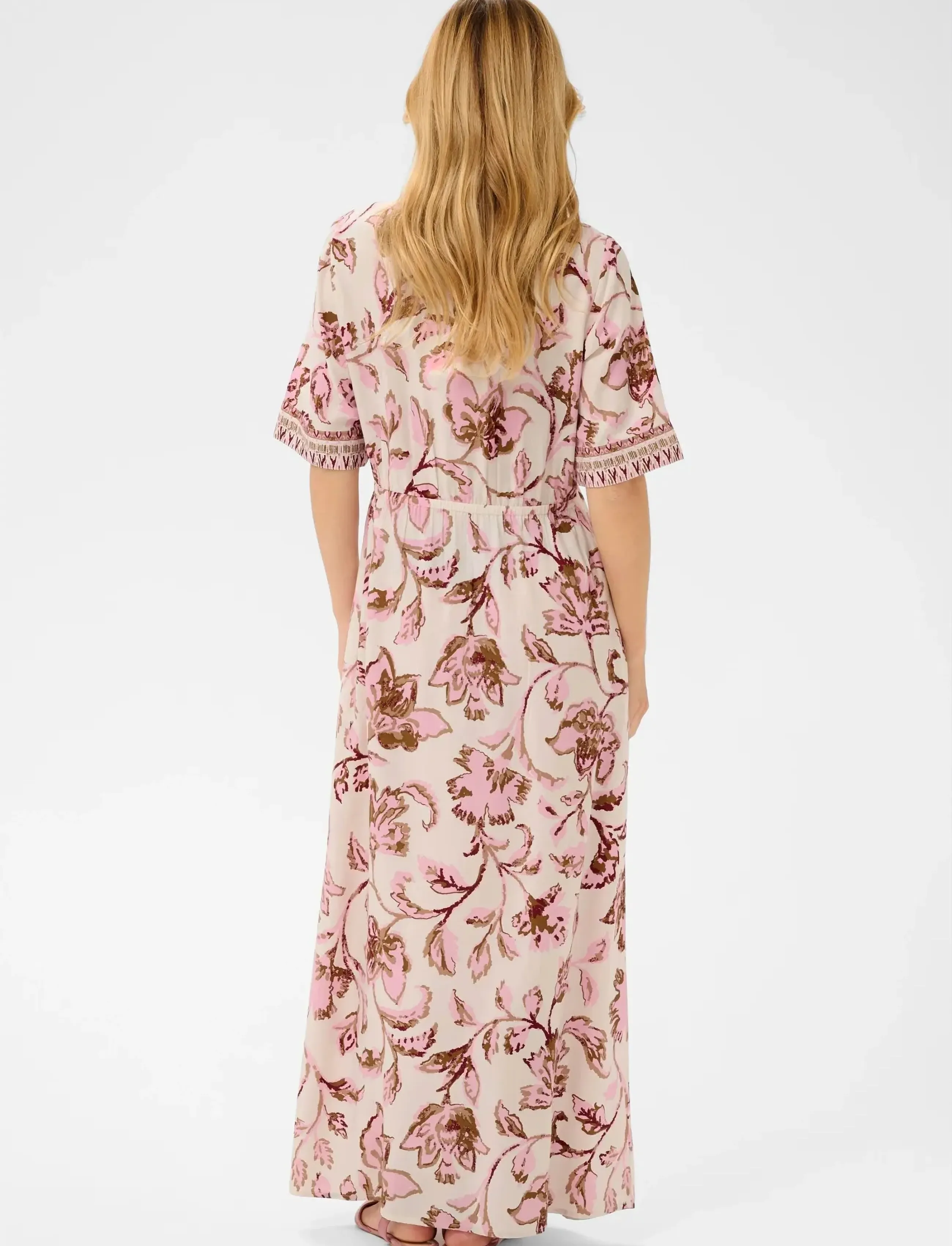 Cream - CRTiah Dress - sommerkjoler - pink flower - 3