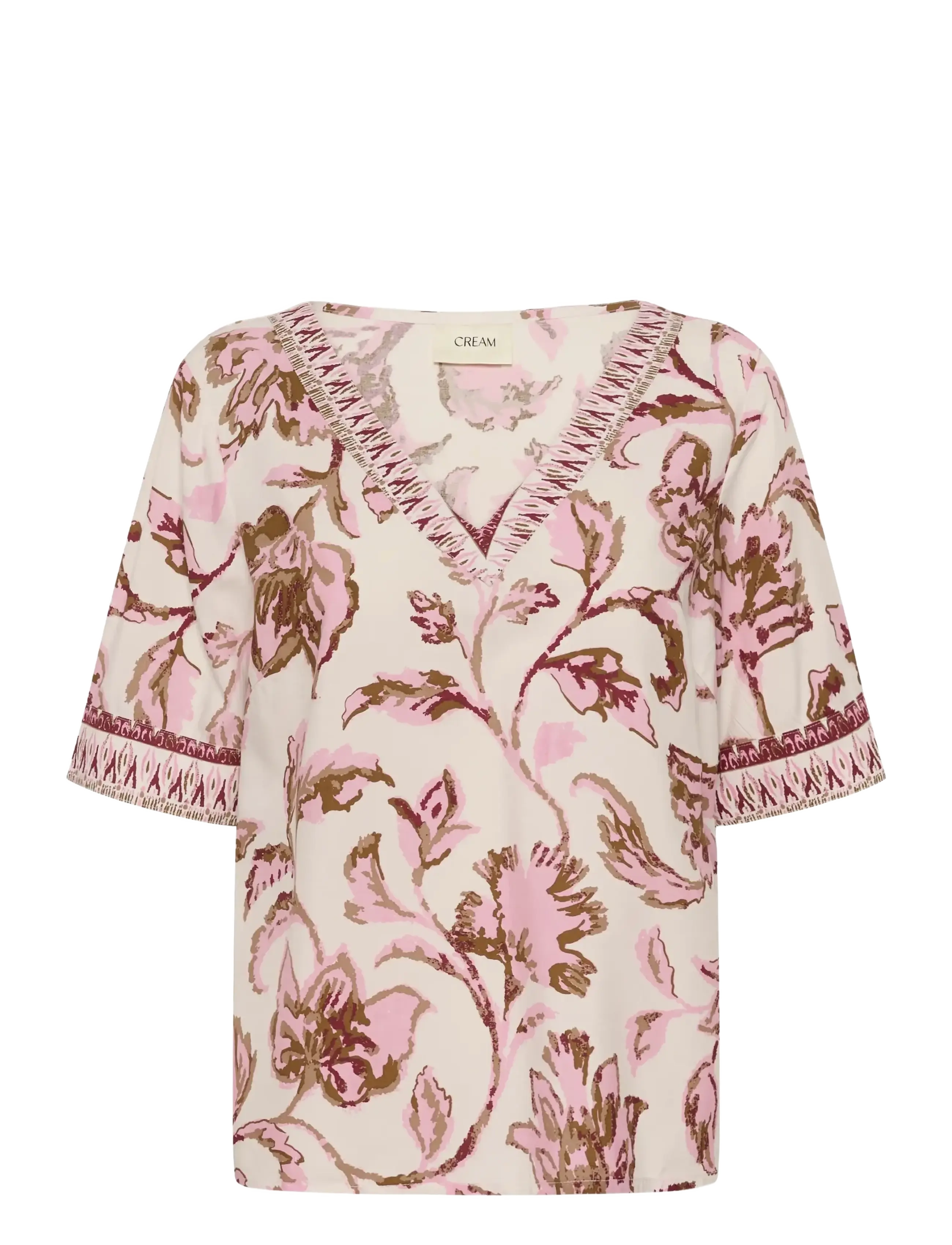 Cream CRTiah Blouse - Kollektsioonid - PINK FLOWER / pink/rose