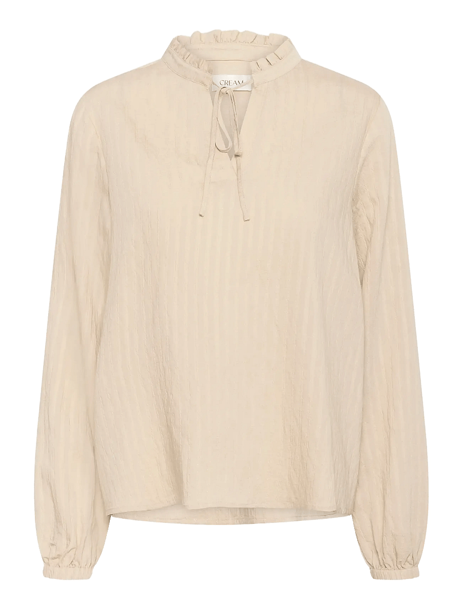 Cream - CRBirthe Blouse - long sleeved blouses - oatmeal - 0