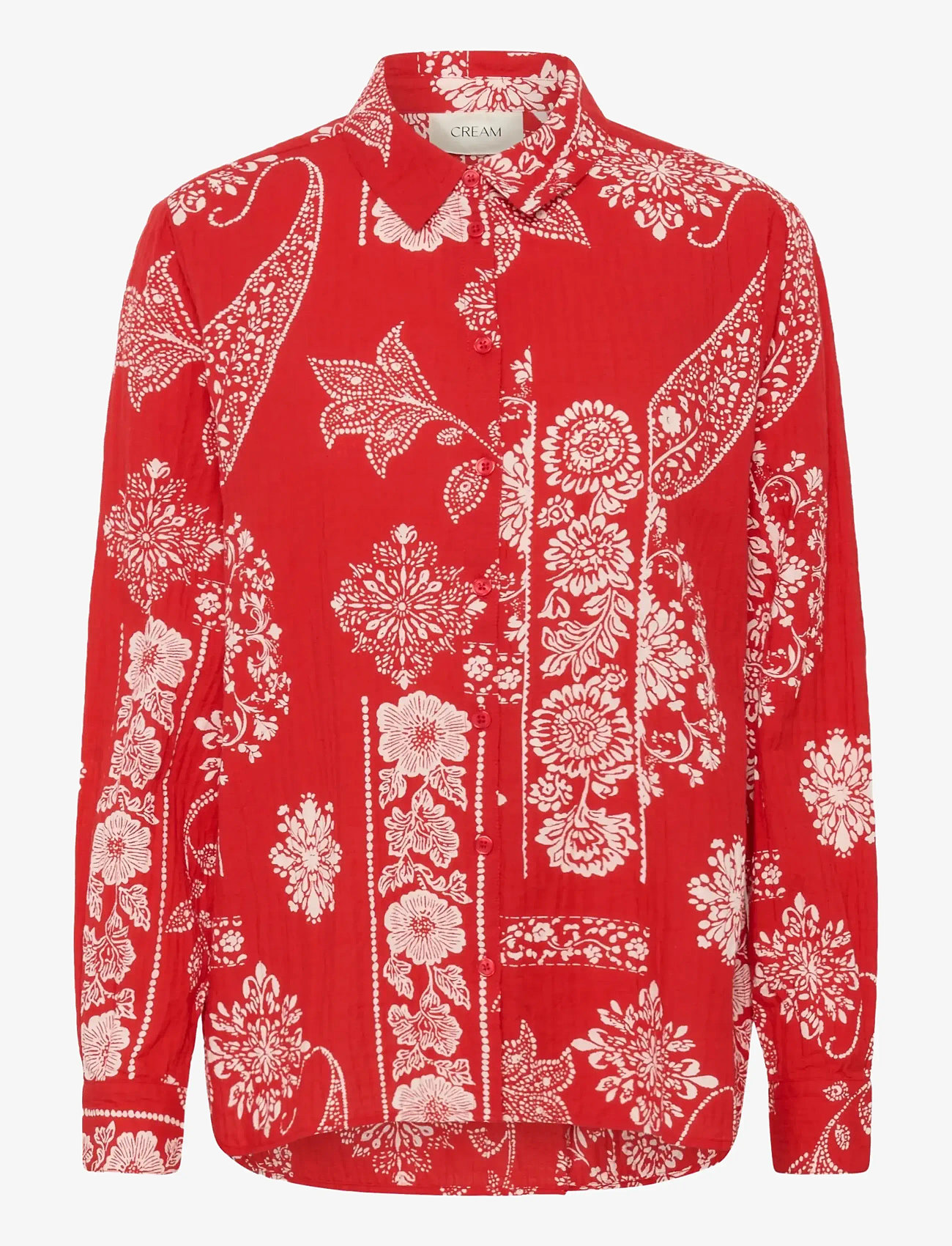 Cream - CRGianna Blouse - langærmede skjorter - red ethnic print - 1