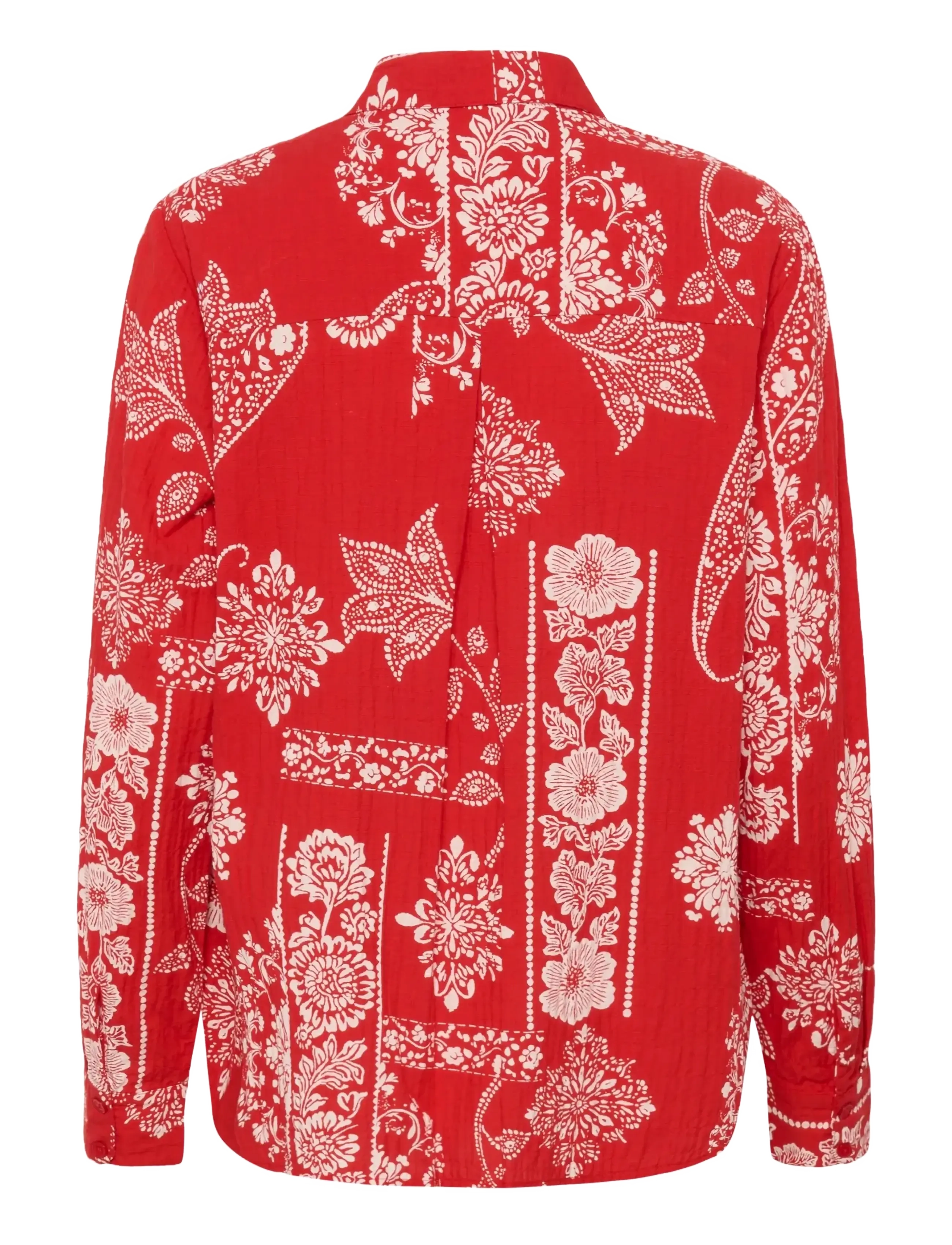 Cream - CRGianna Blouse - langærmede skjorter - red ethnic print - 2