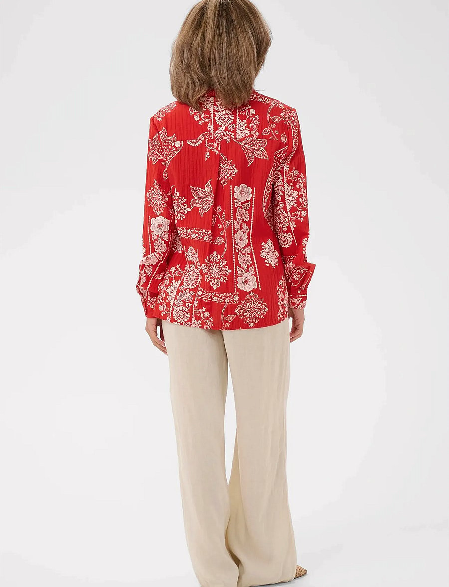 Cream - CRGianna Blouse - langærmede skjorter - red ethnic print - 4