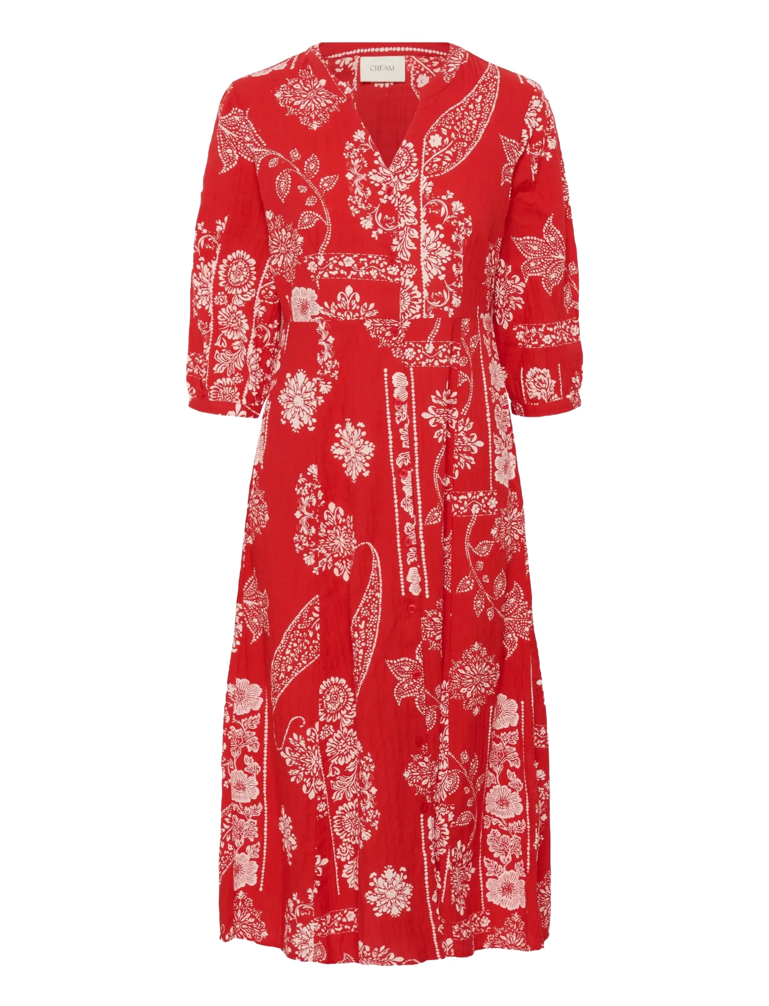 Cream CRGianna Dress - Cream - RED ETHNIC PRINT / red