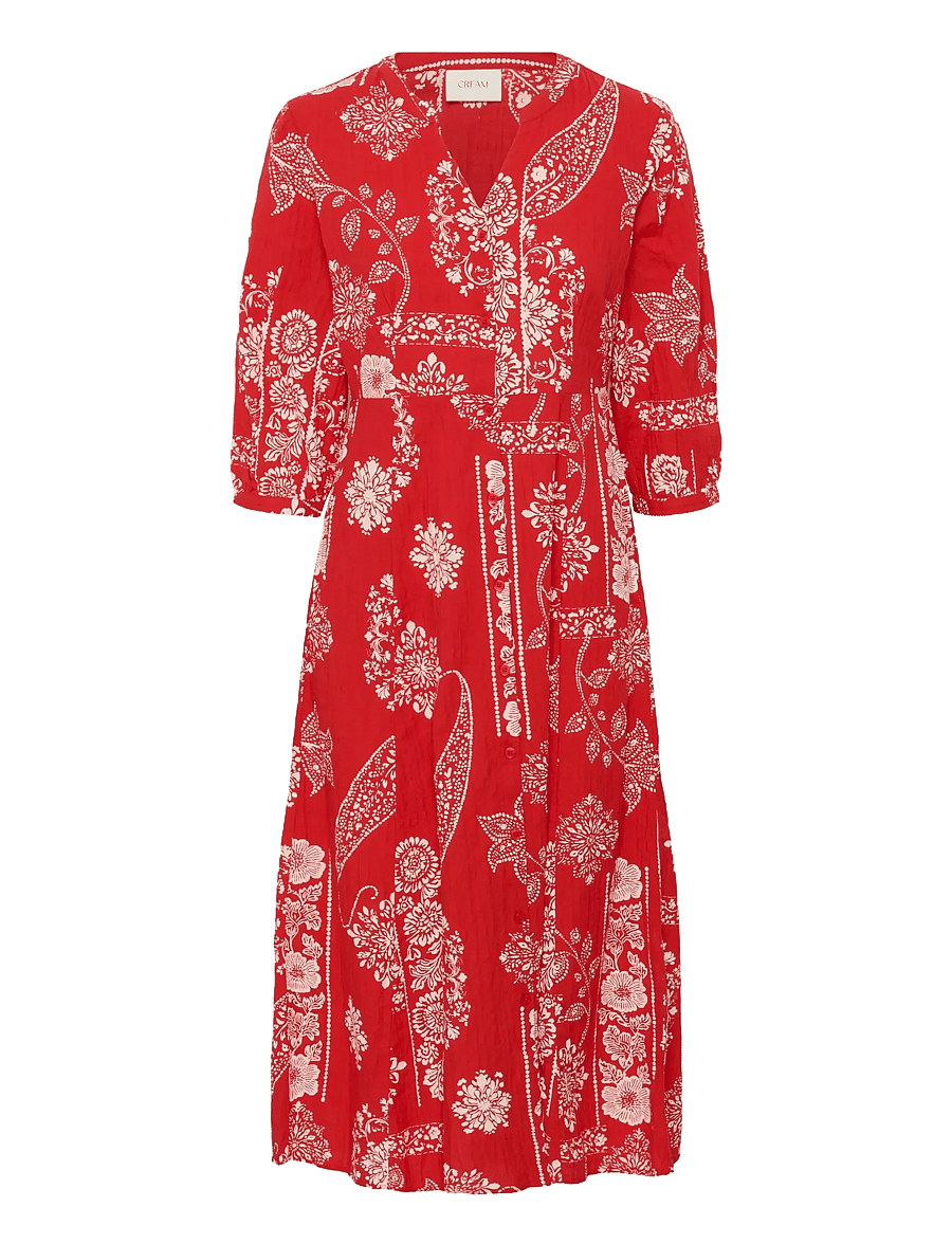 Cream - CRGianna Dress - sommarklänningar - red ethnic print - 1