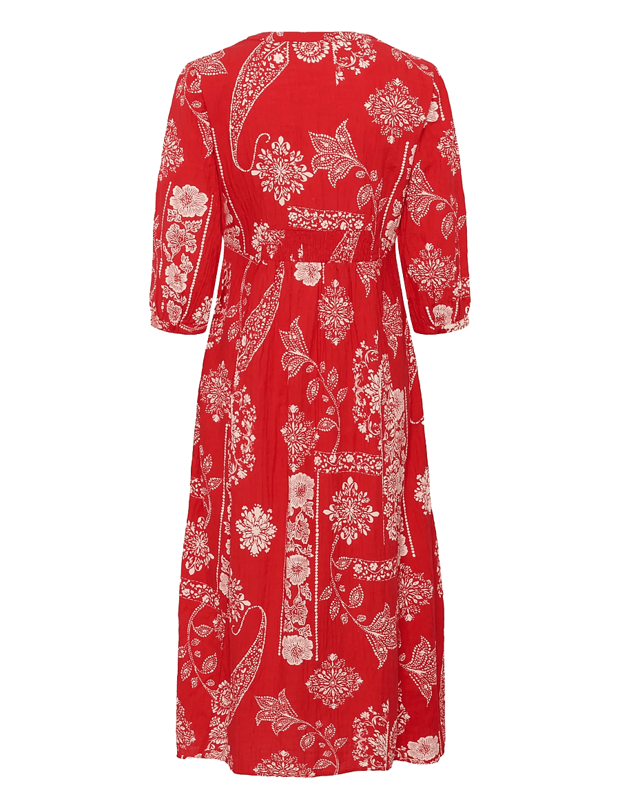Cream - CRGianna Dress - sommarklänningar - red ethnic print - 2